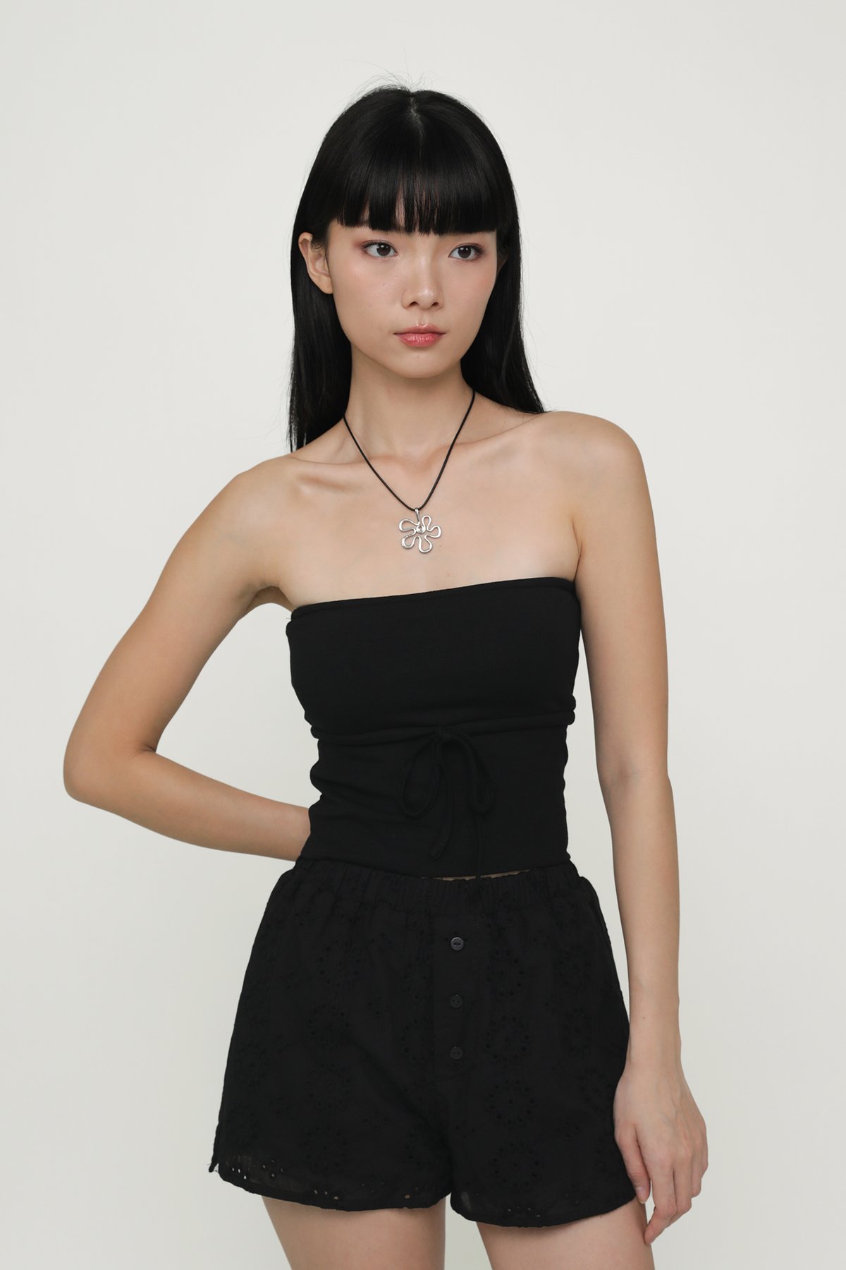 Hailey Tube Padded Top (Black)