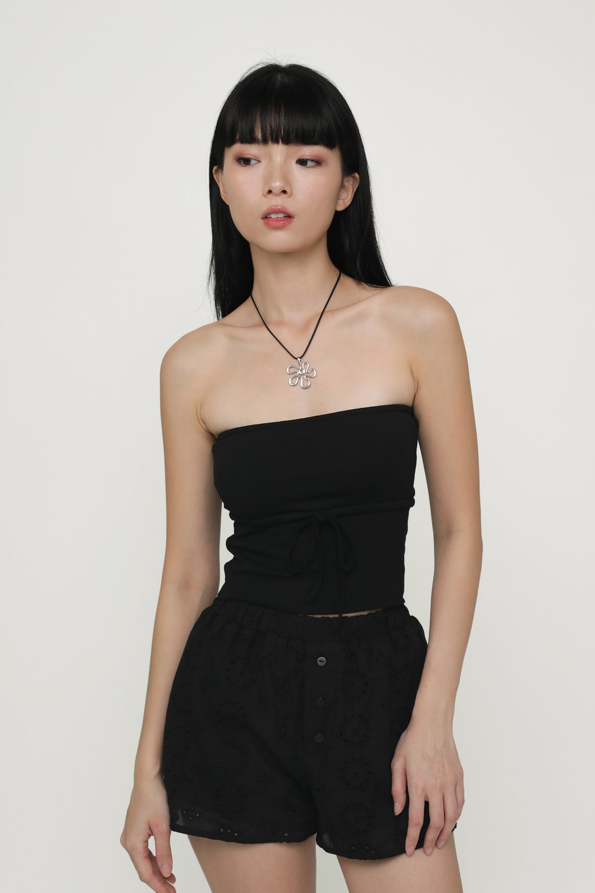 Hailey Tube Padded Top (Black)