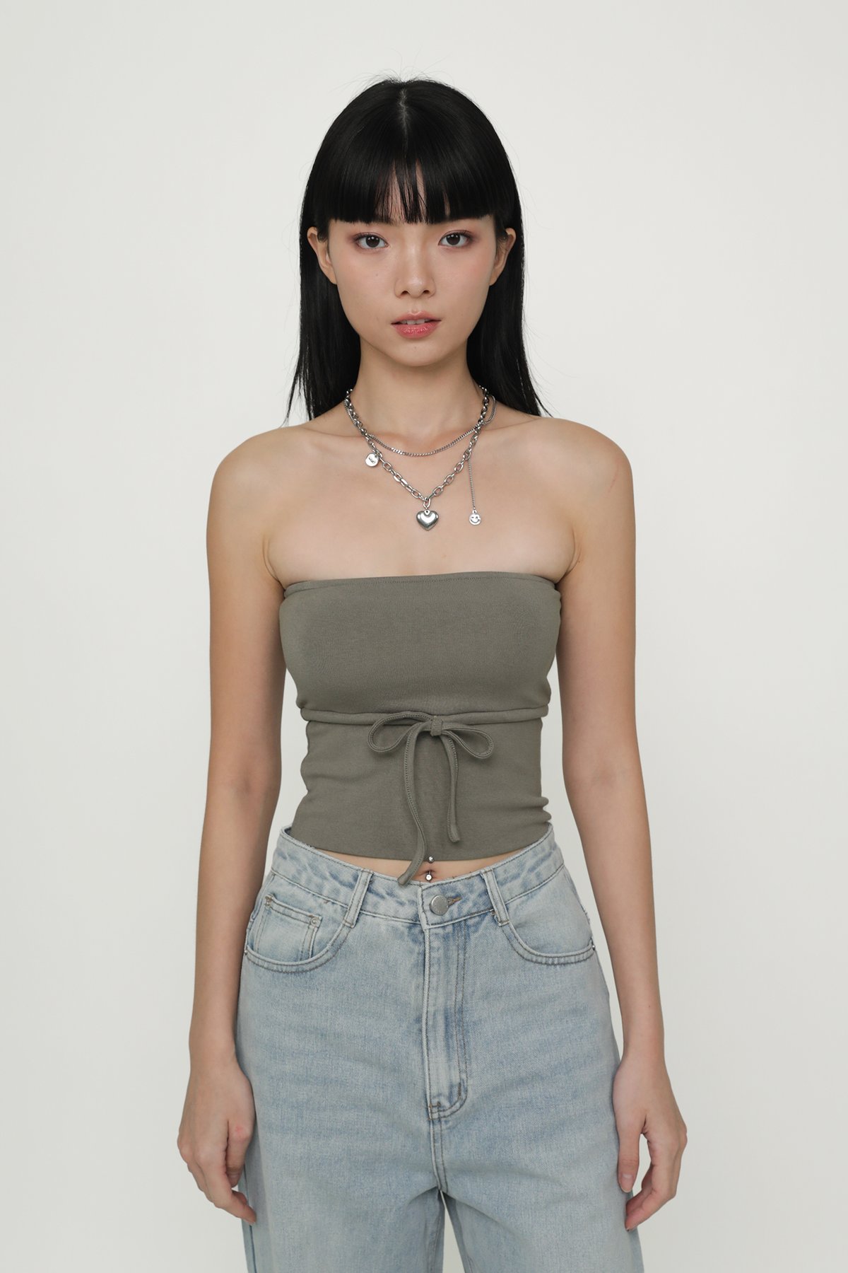 Hailey Tube Padded Top (Taupe)