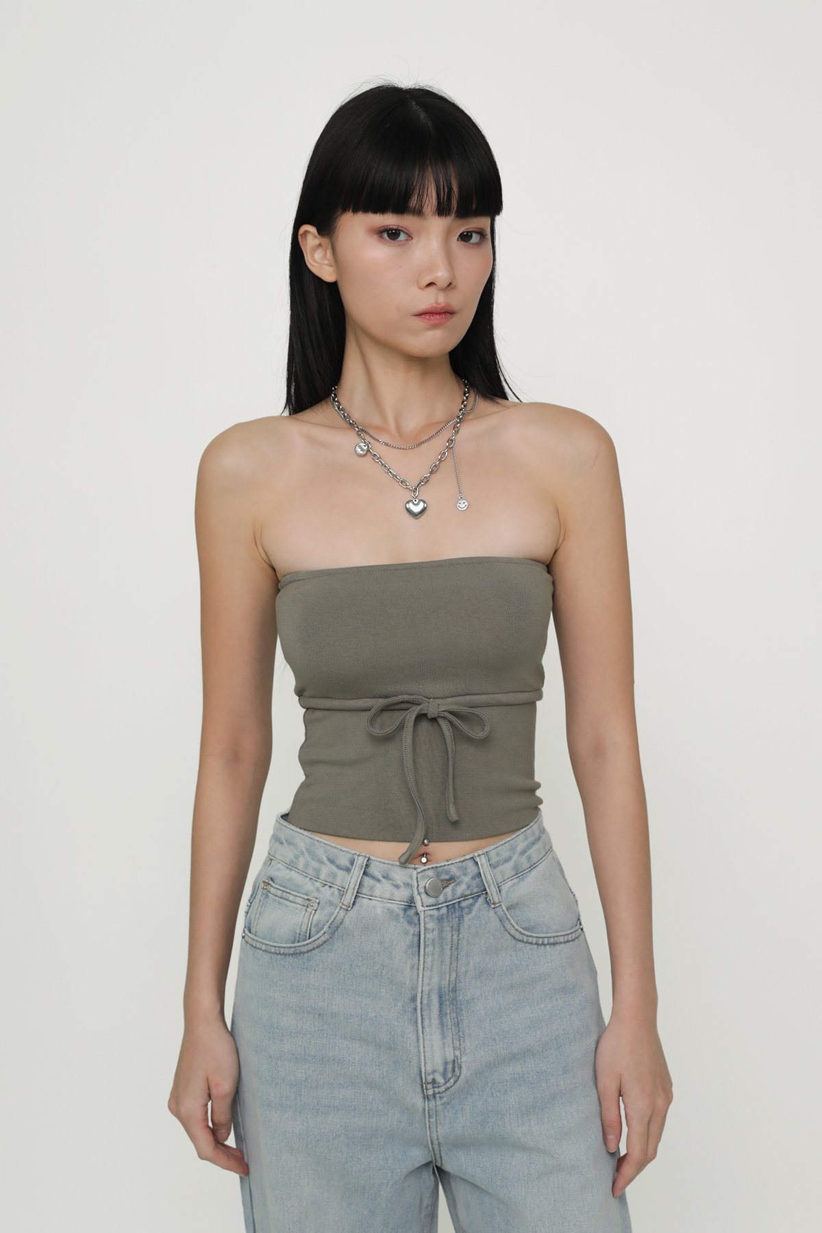 Hailey Tube Padded Top (Taupe)