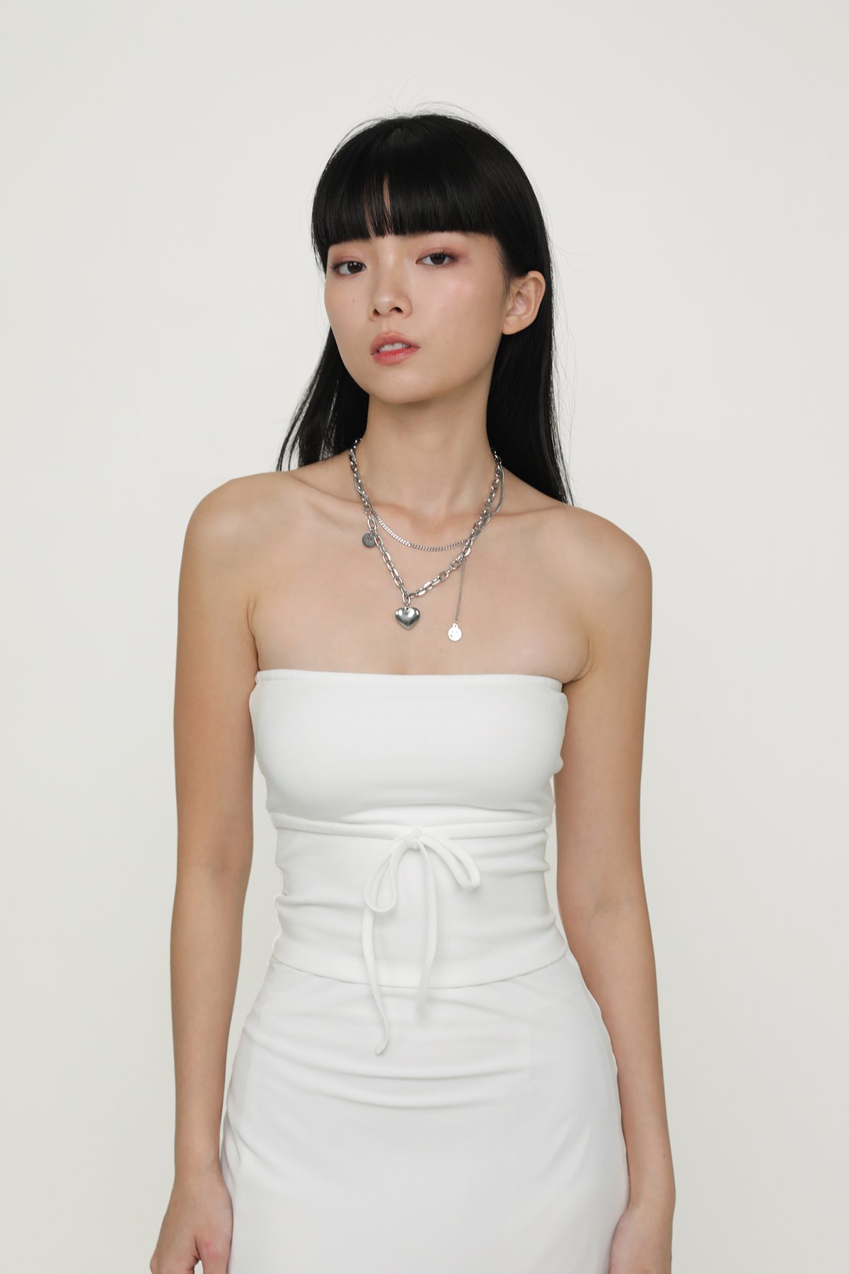 Hailey Tube Padded Top (White)