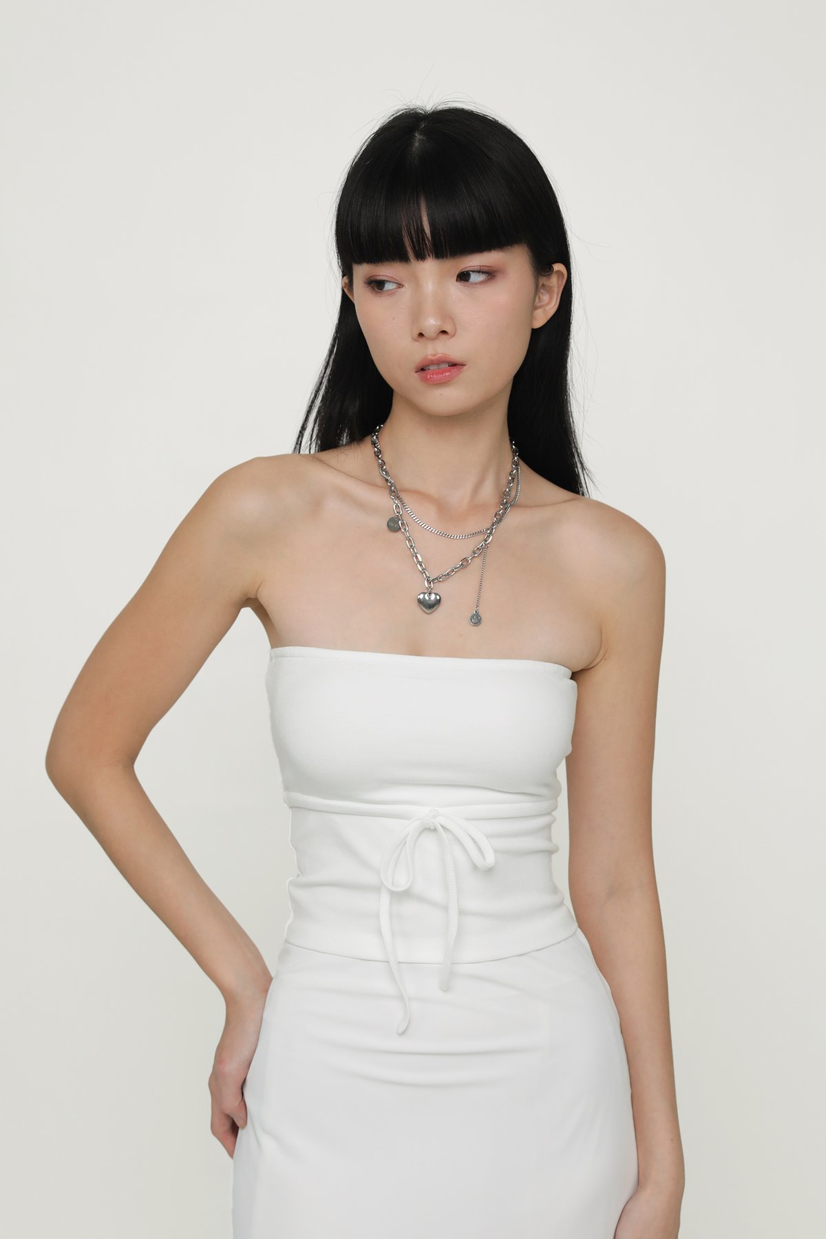 Hailey Tube Padded Top (White)