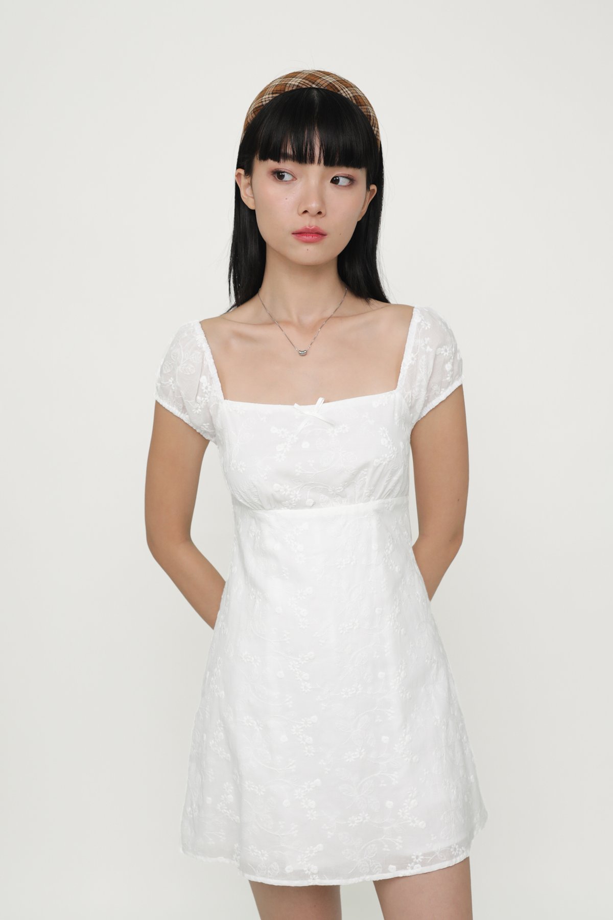 Lovelle Eyelet Sleeve Romper (White)