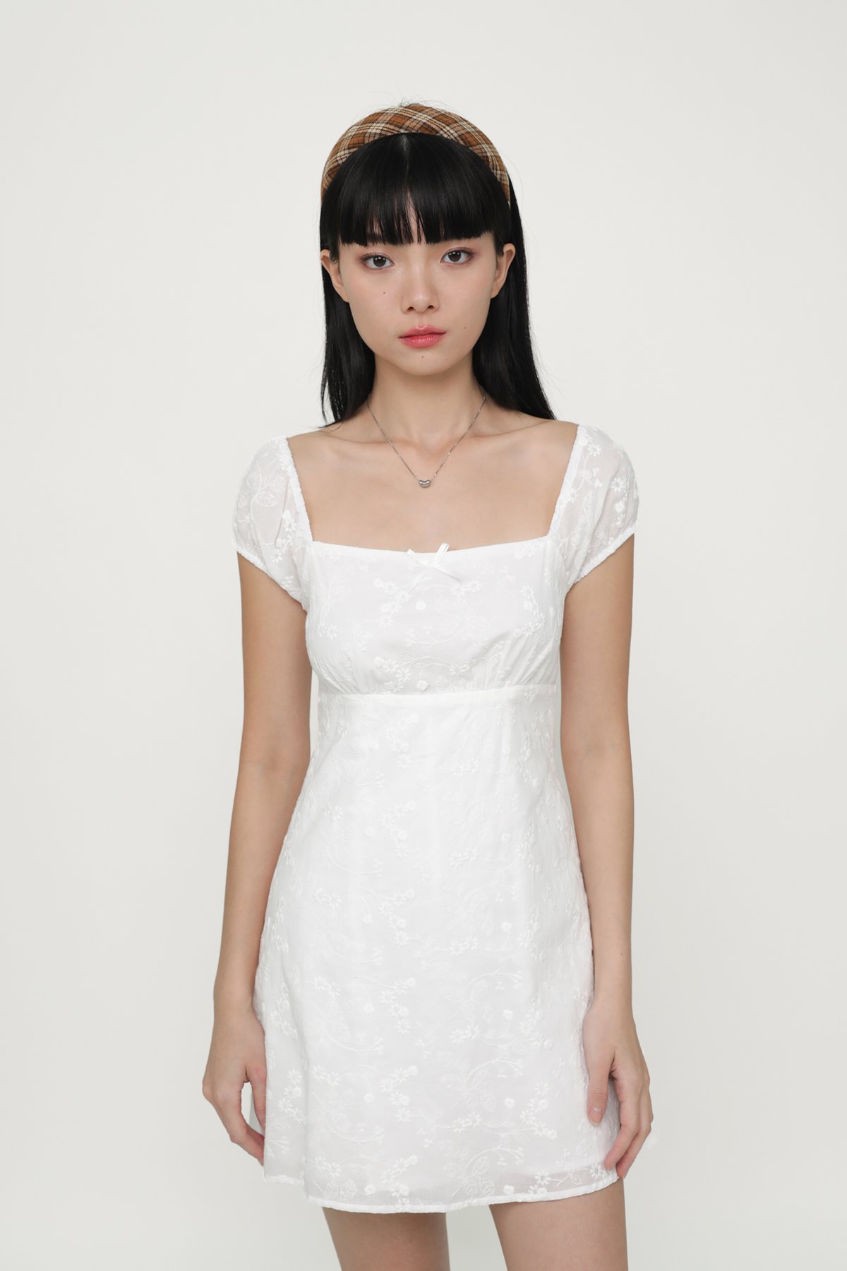 Lovelle Eyelet Sleeve Romper (White)