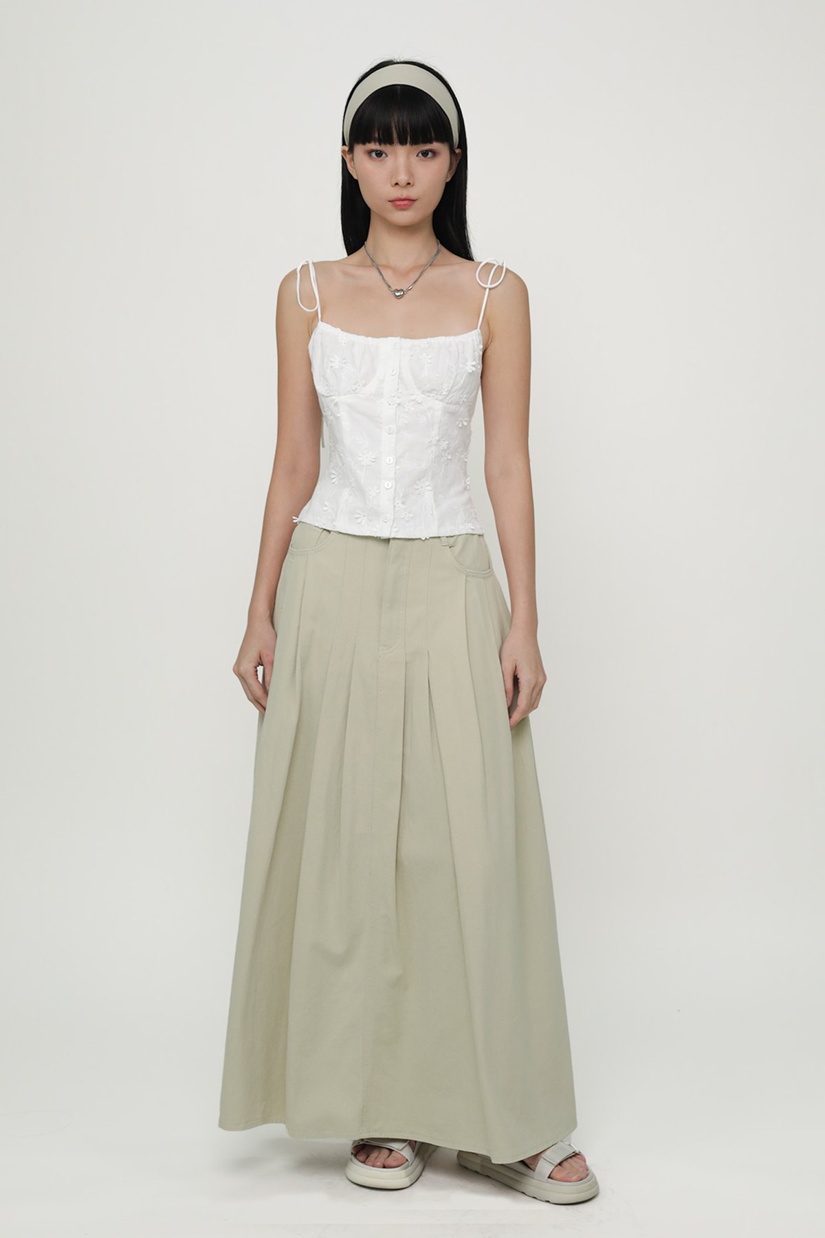 Primrose Eyelet Bustier Top (White)