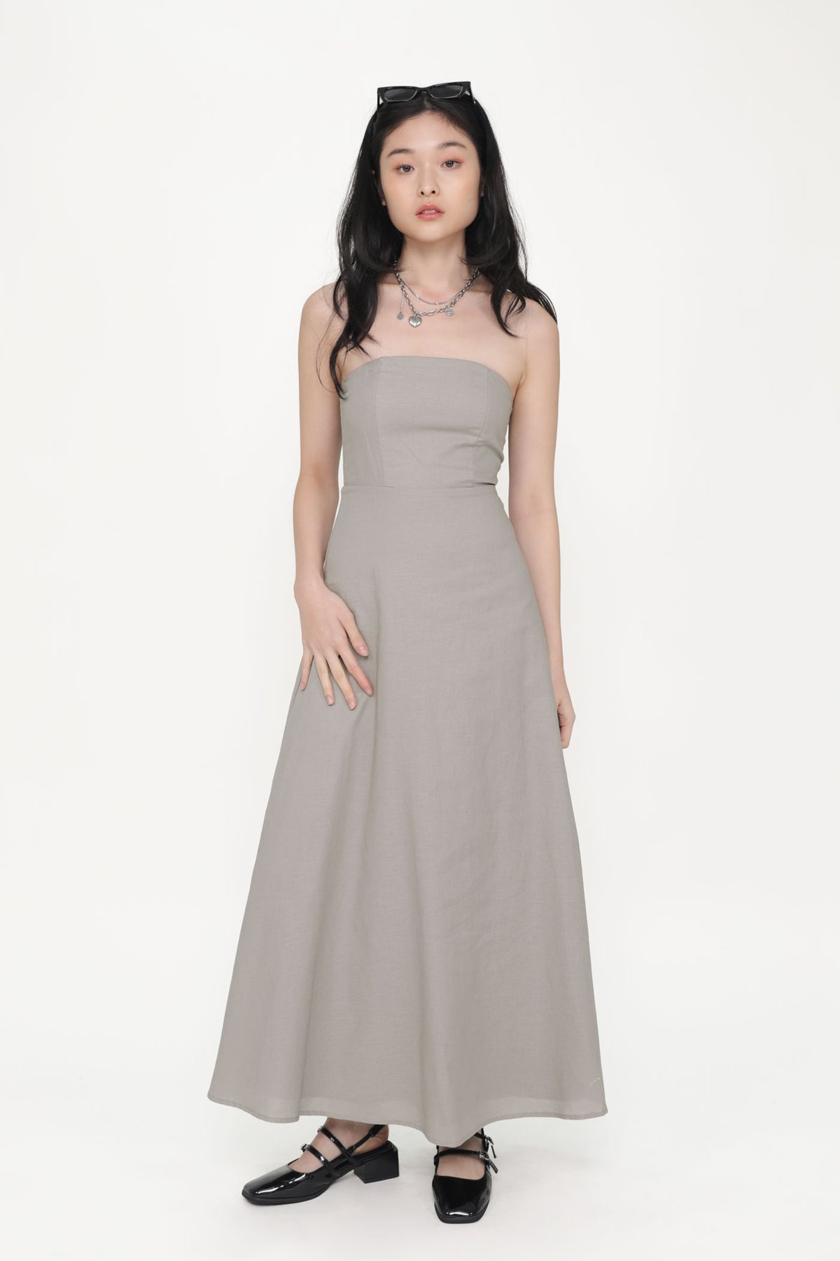 Adessa Tube Maxi Dress (Muted Taupe)