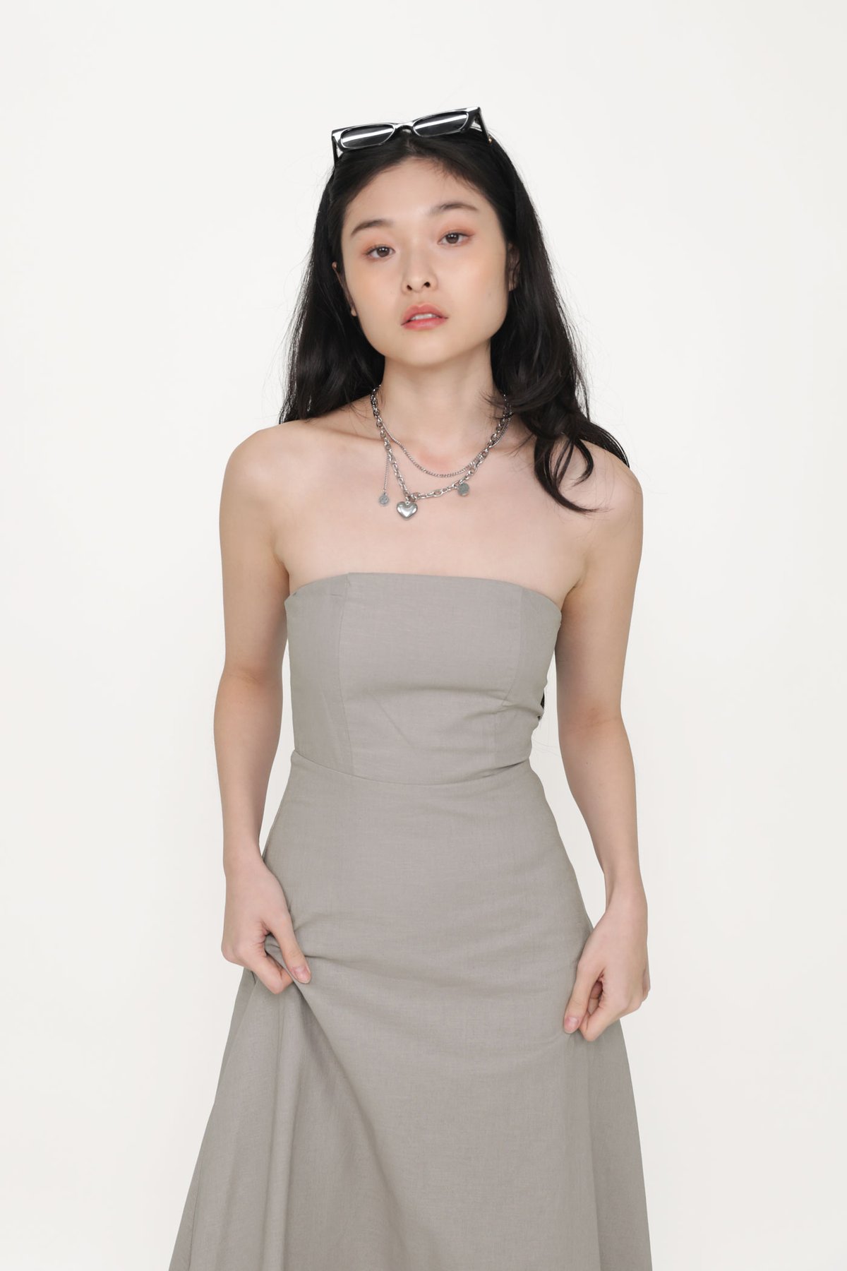 Adessa Tube Maxi Dress (Muted Taupe)