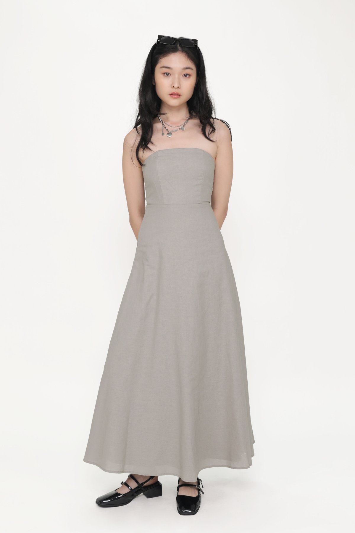 Adessa Tube Maxi Dress (Muted Taupe)