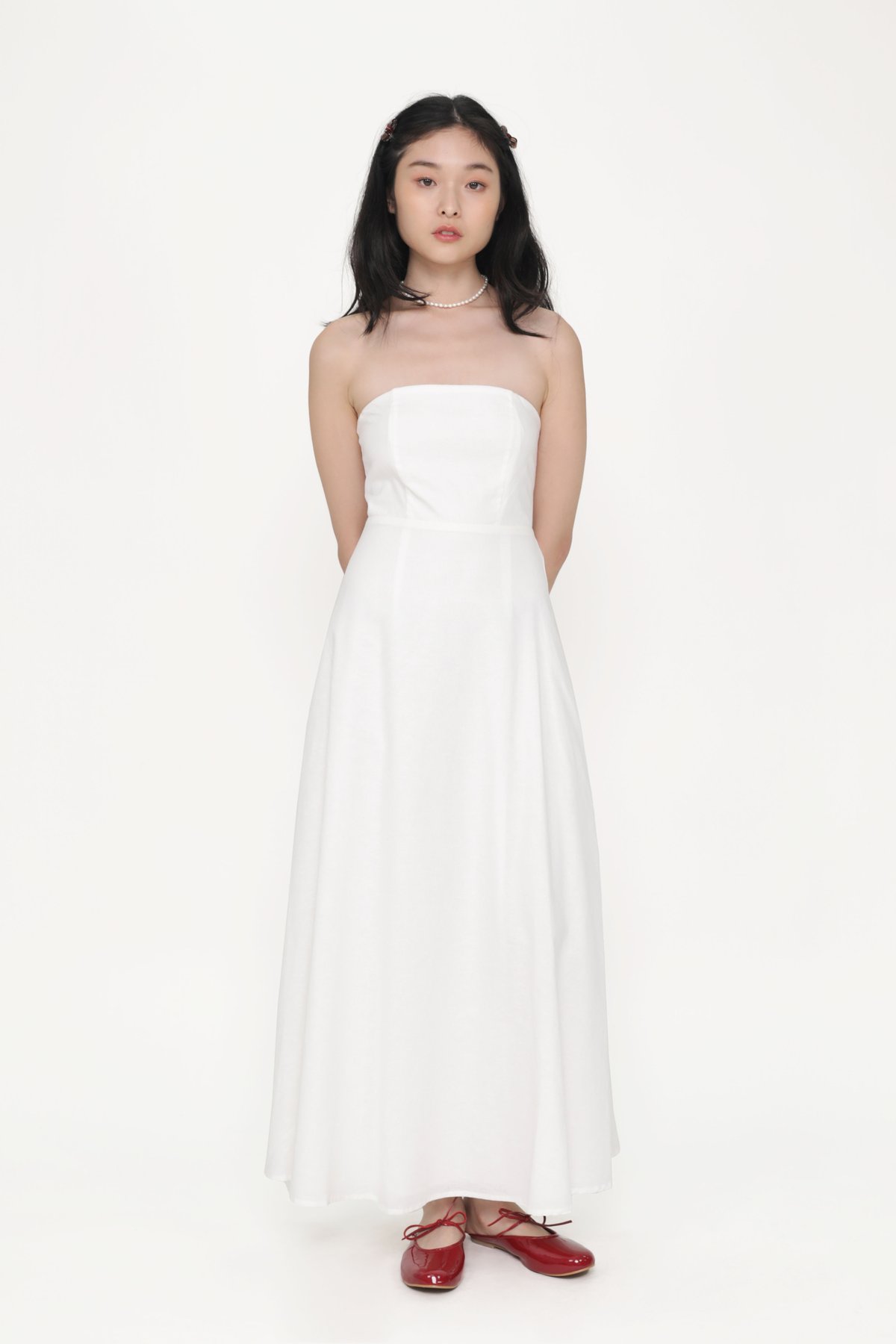 Adessa Tube Maxi Dress (White)