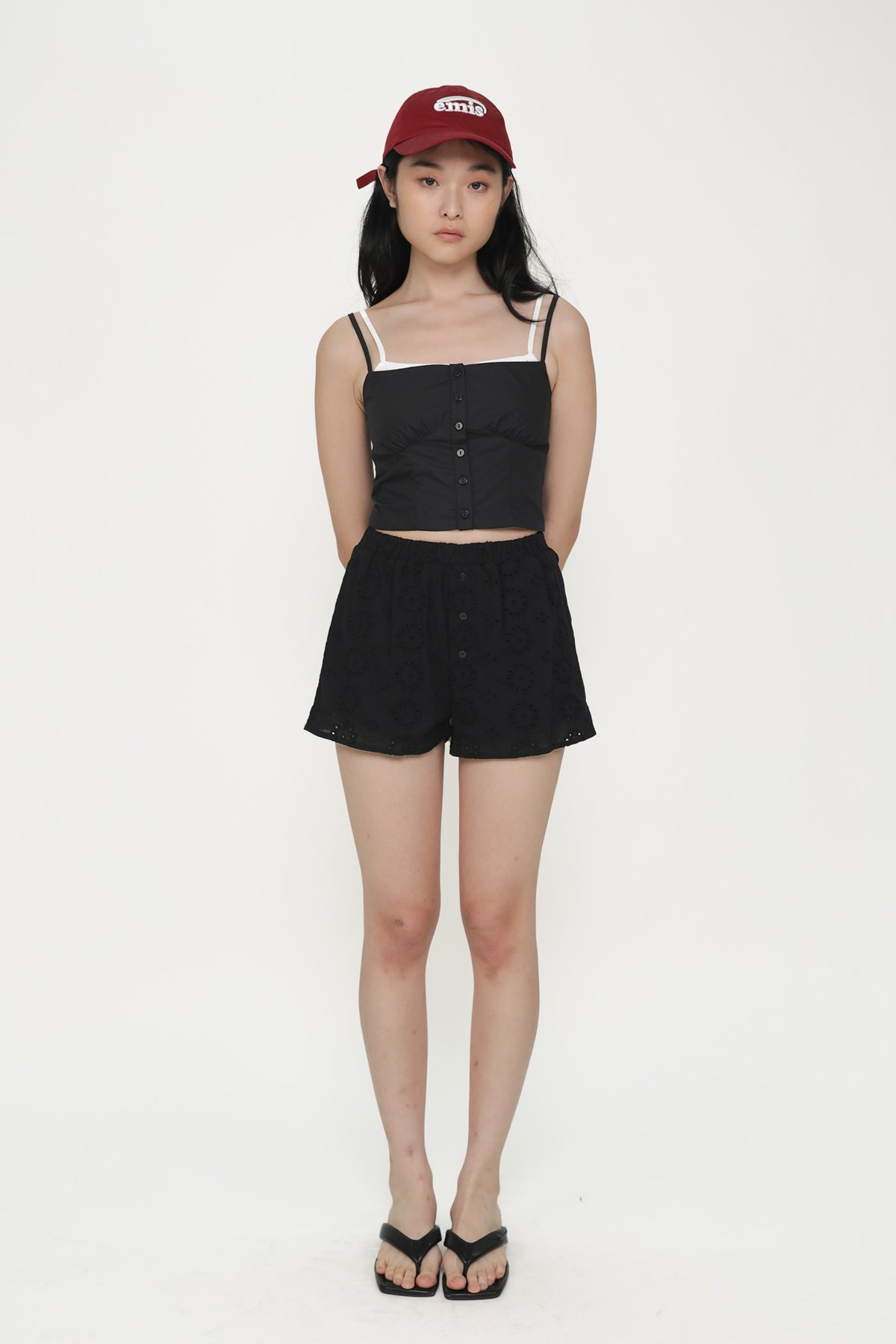 Kennedy Bustier Button Top (Black)