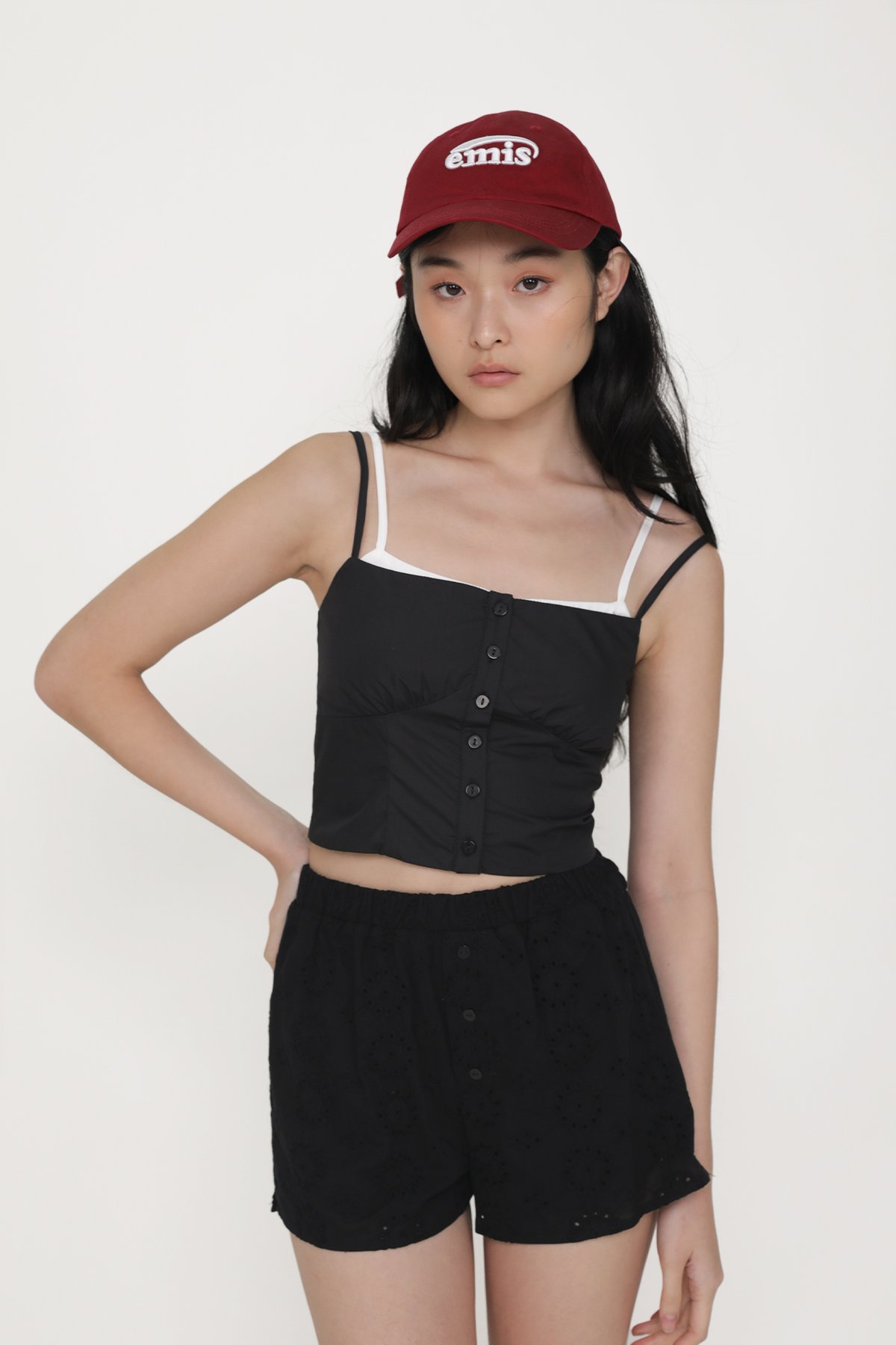 Kennedy Bustier Button Top (Black)