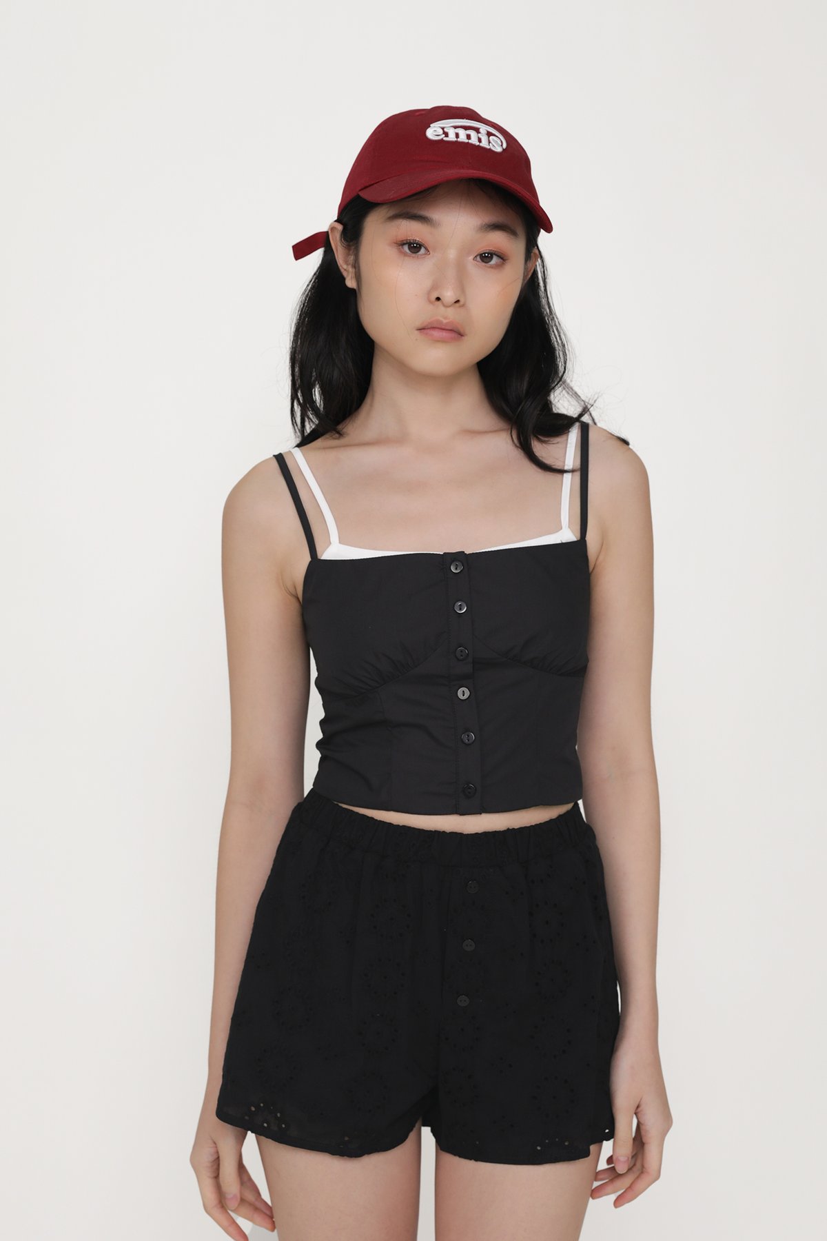 Kennedy Bustier Button Top (Black)