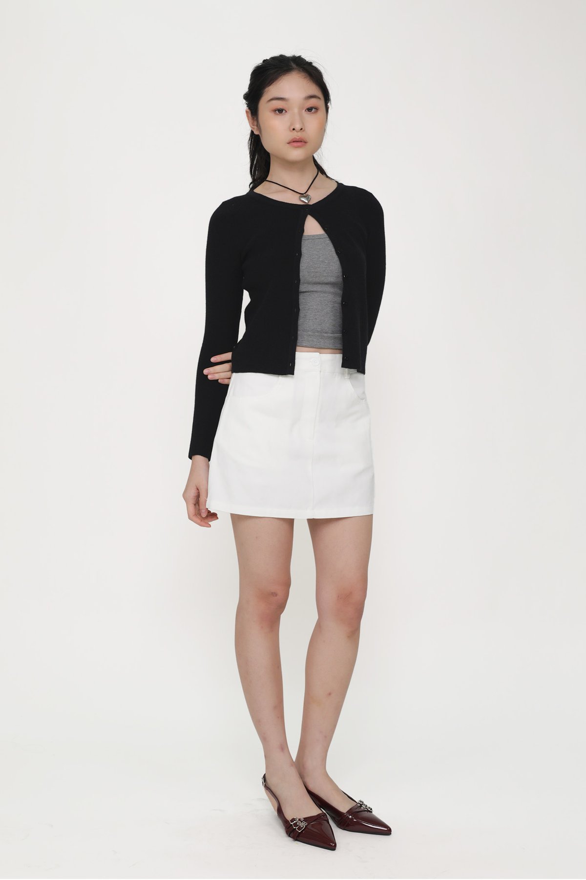 Malorie Basic Button Cardigan (Black)