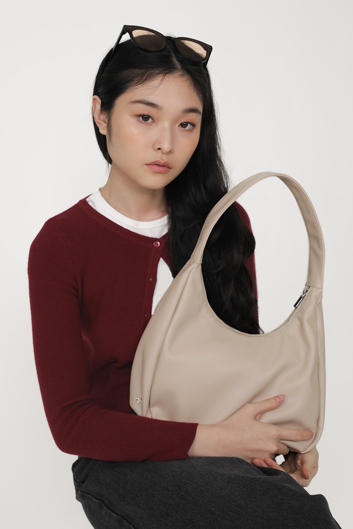 Oslo Hobo Shoulder Bag (Latte)