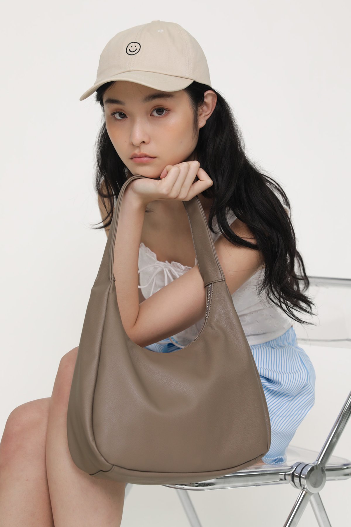 Oslo Hobo Shoulder Bag (Taupe)