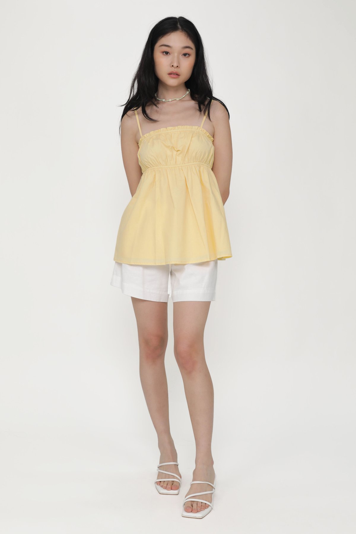 Tara Ruffles Babydoll Top (Yellow)