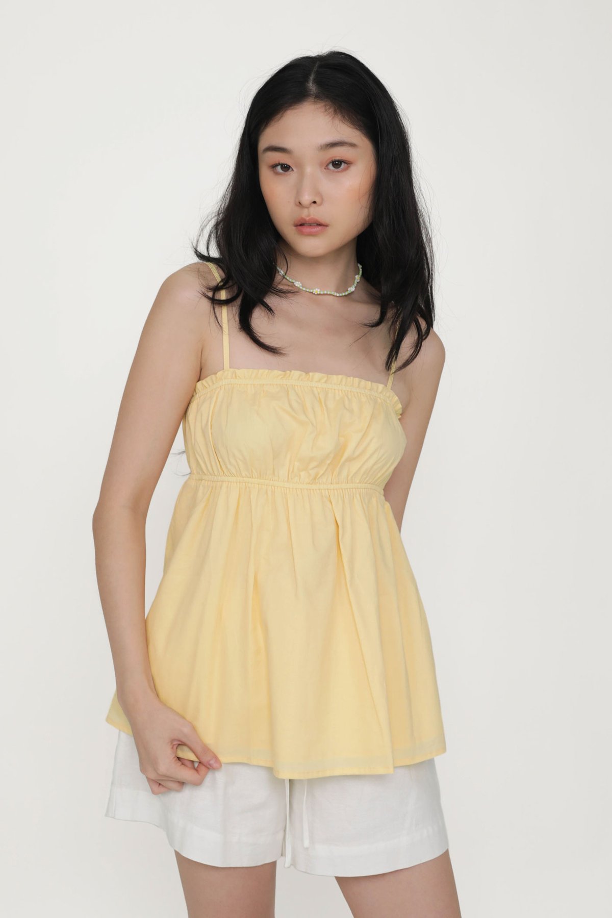 Tara Ruffles Babydoll Top (Yellow)