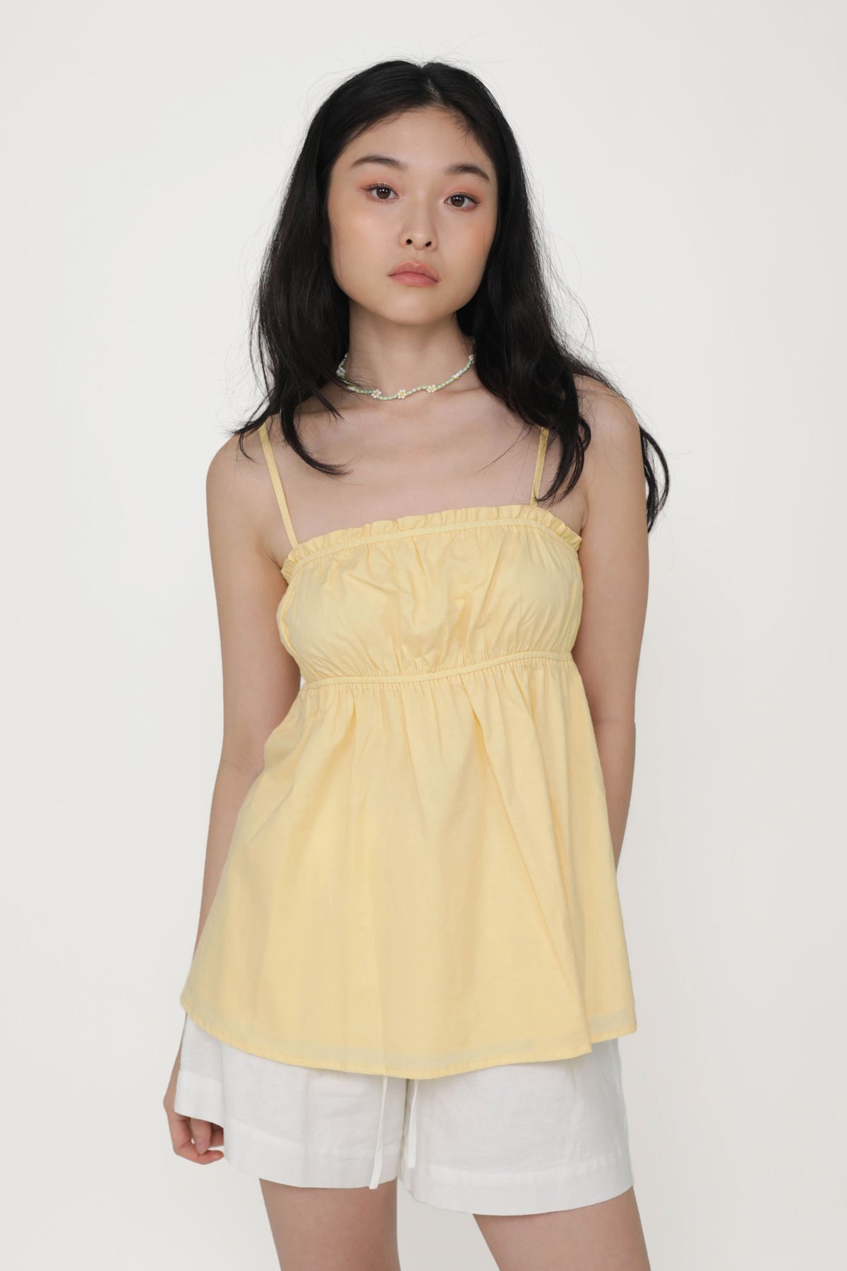 Tara Ruffles Babydoll Top (Yellow)