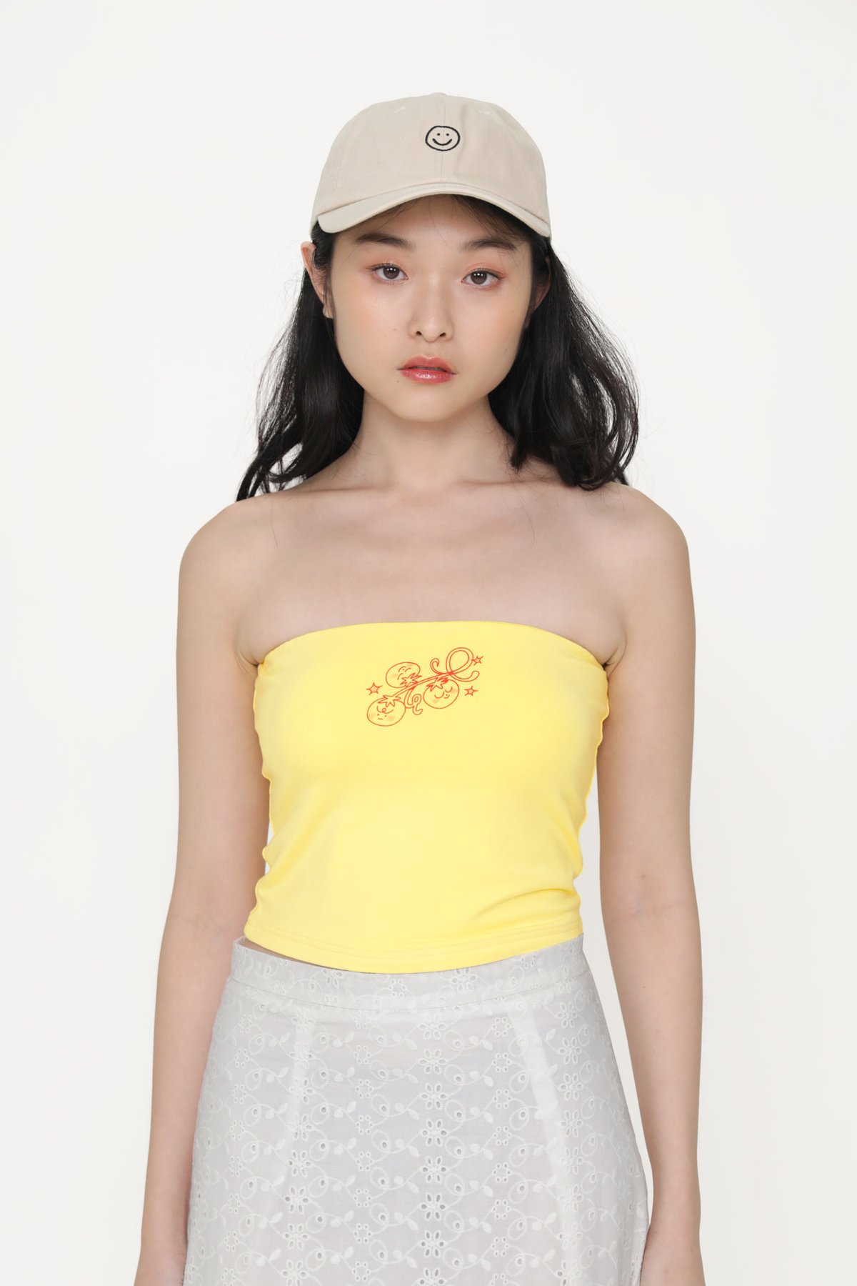 Tomato Garden Tube Padded Top (Yellow)