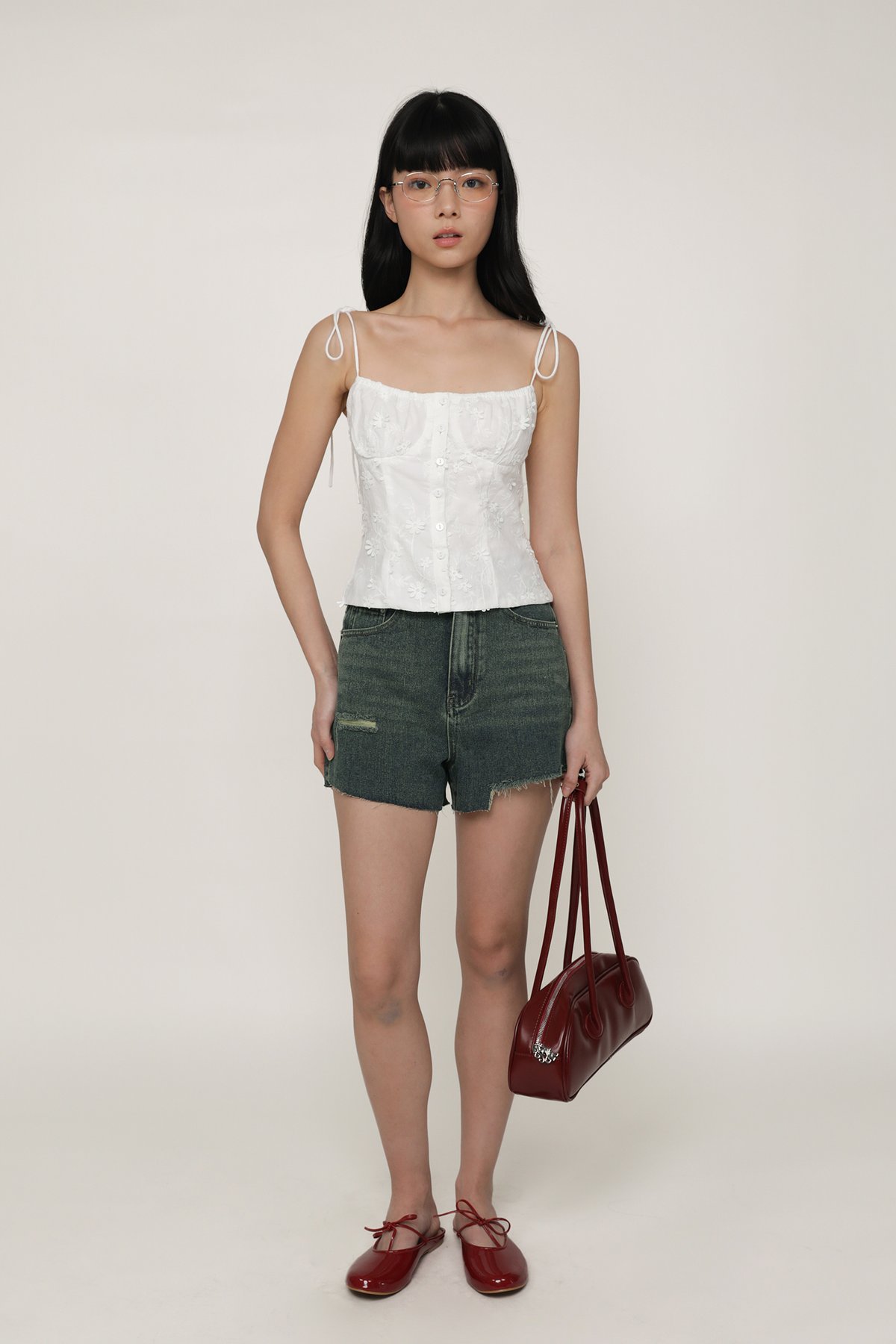 Adam Frayed Denim Shorts (Vintage Wash) Version 2