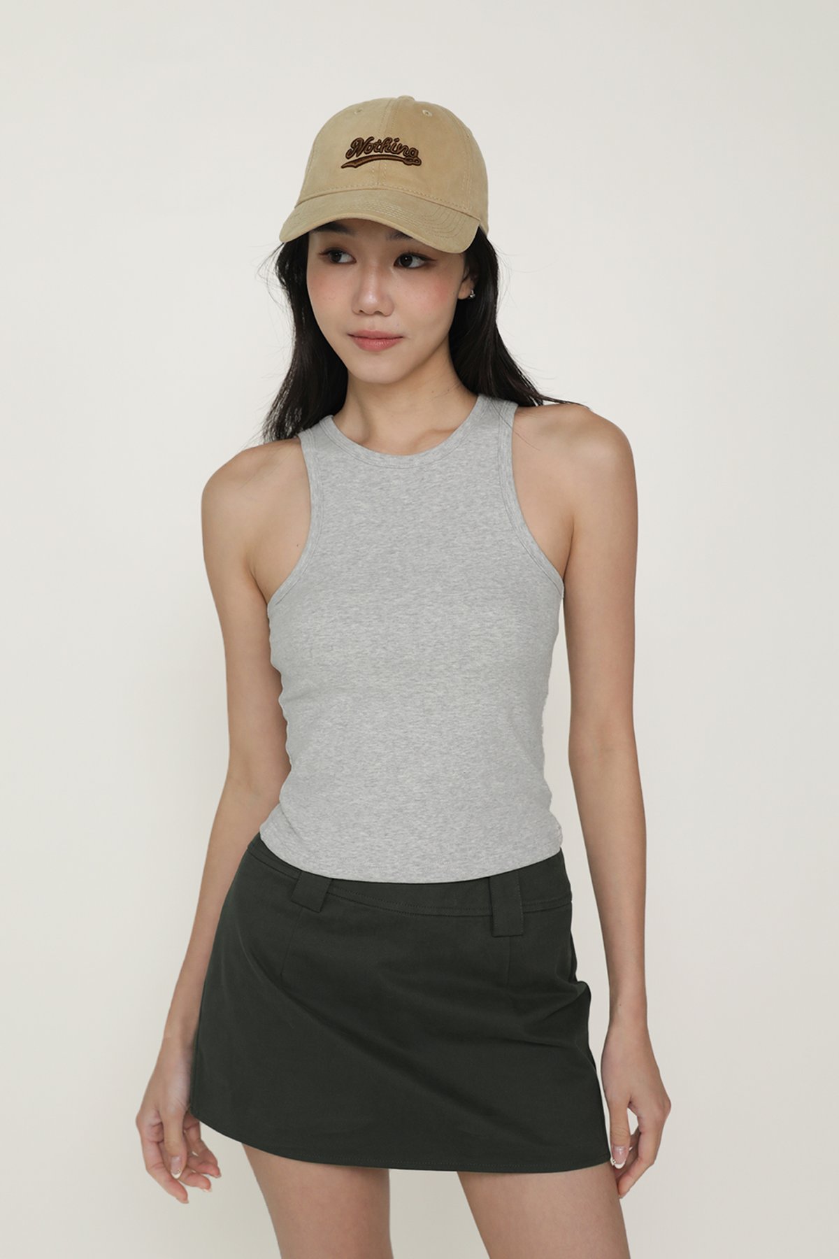 Bravo Racercut Regular Padded Top (Heather Grey)