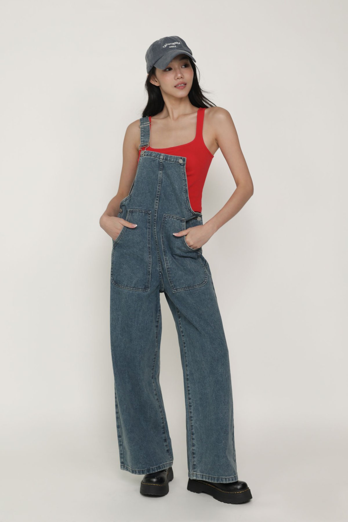 Carmen Denim Overalls (Mid Wash)