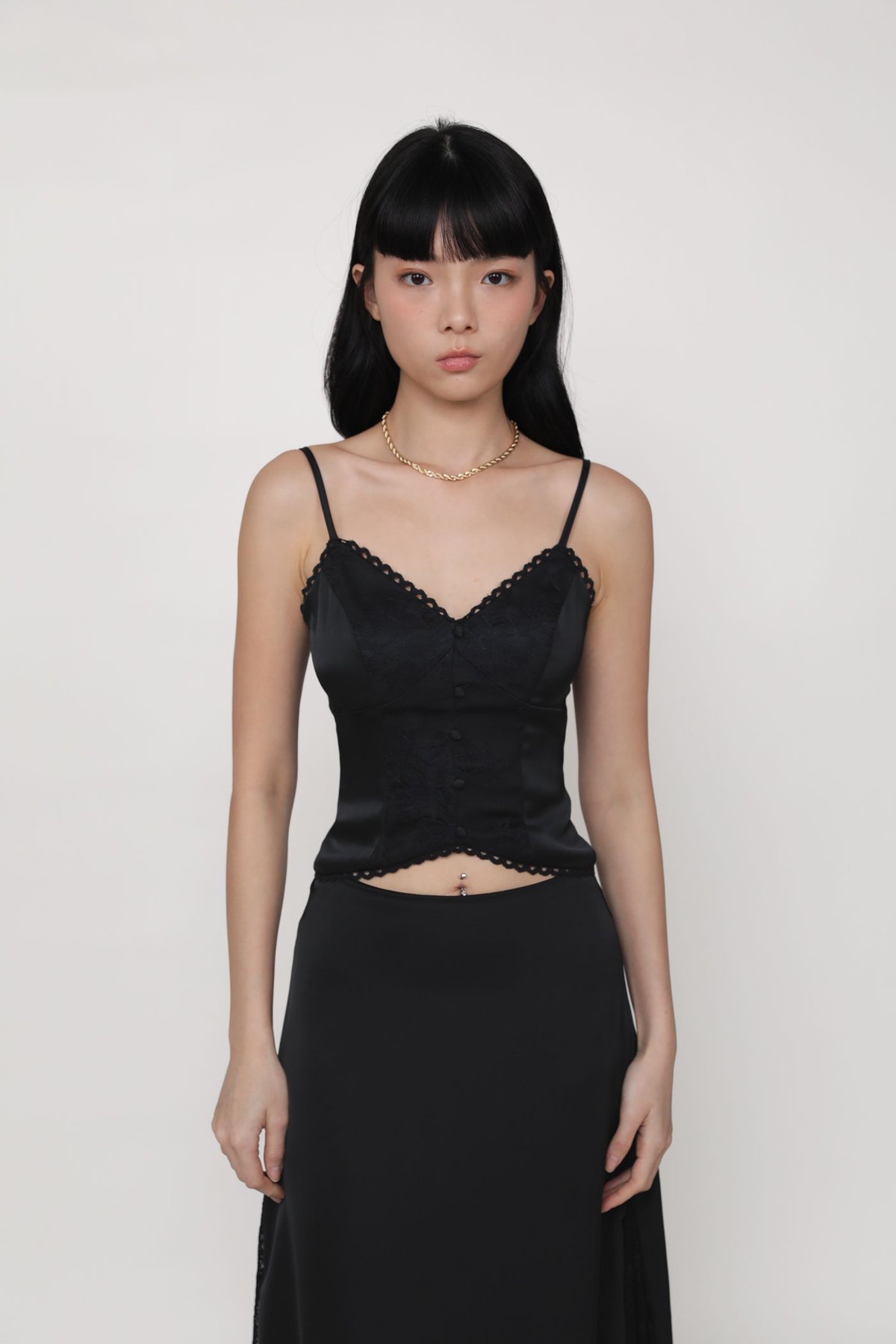 Dona Lace Bustier Top (Black)