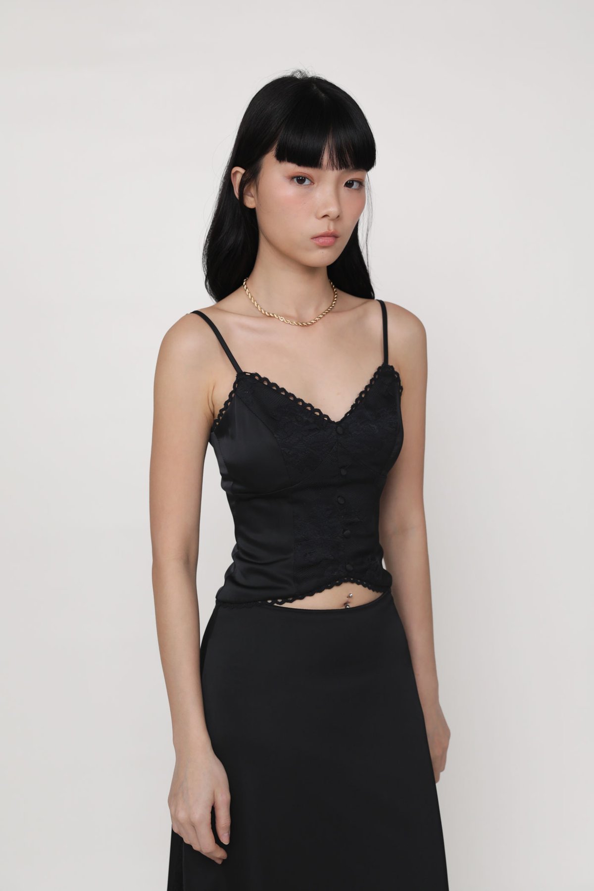 Dona Lace Bustier Top (Black)