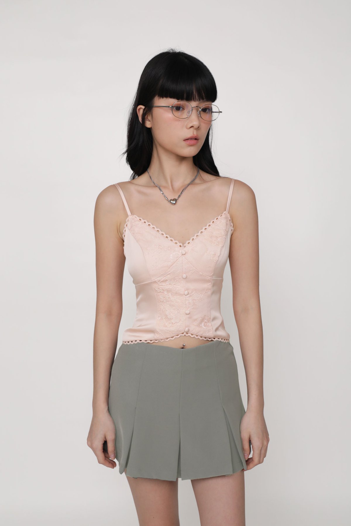 Dona Lace Bustier Top (Pink)