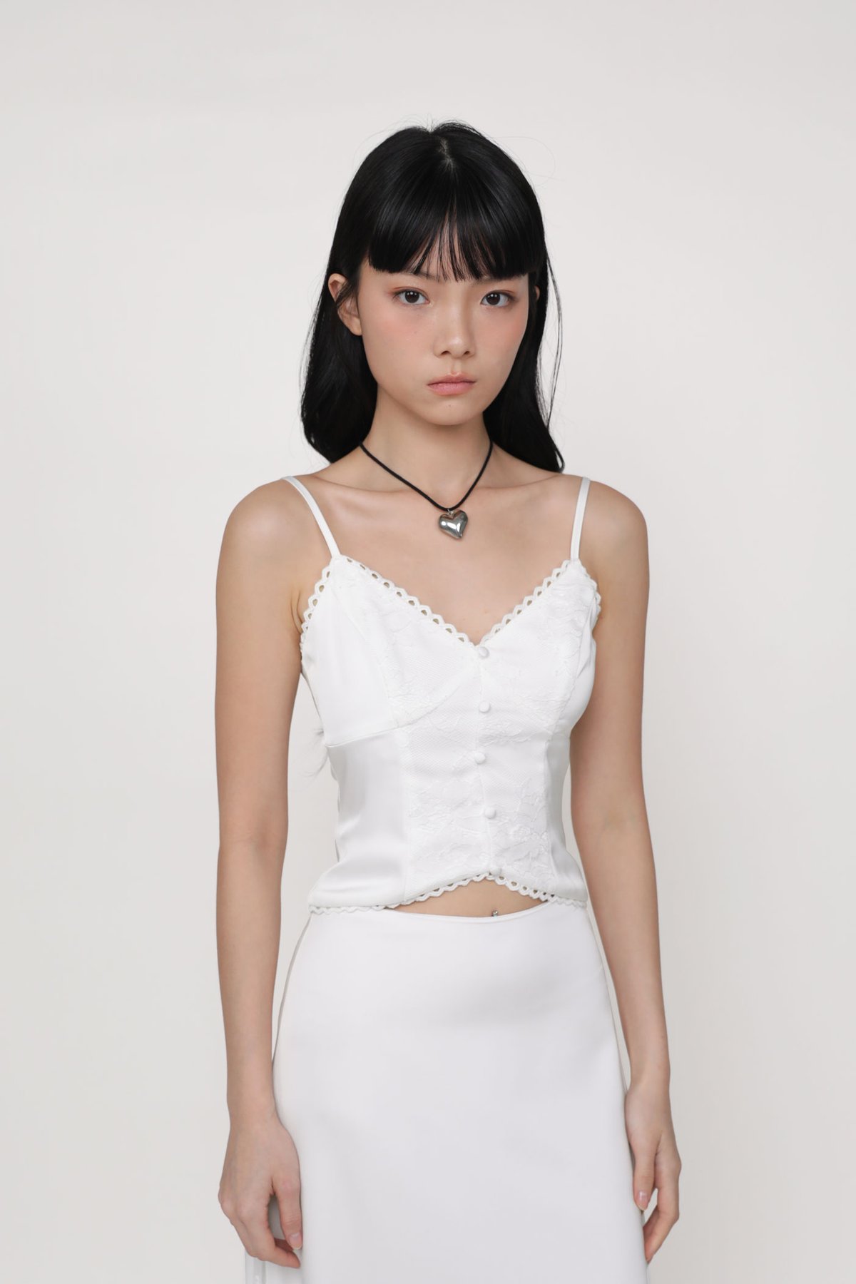 Dona Lace Bustier Top (White)