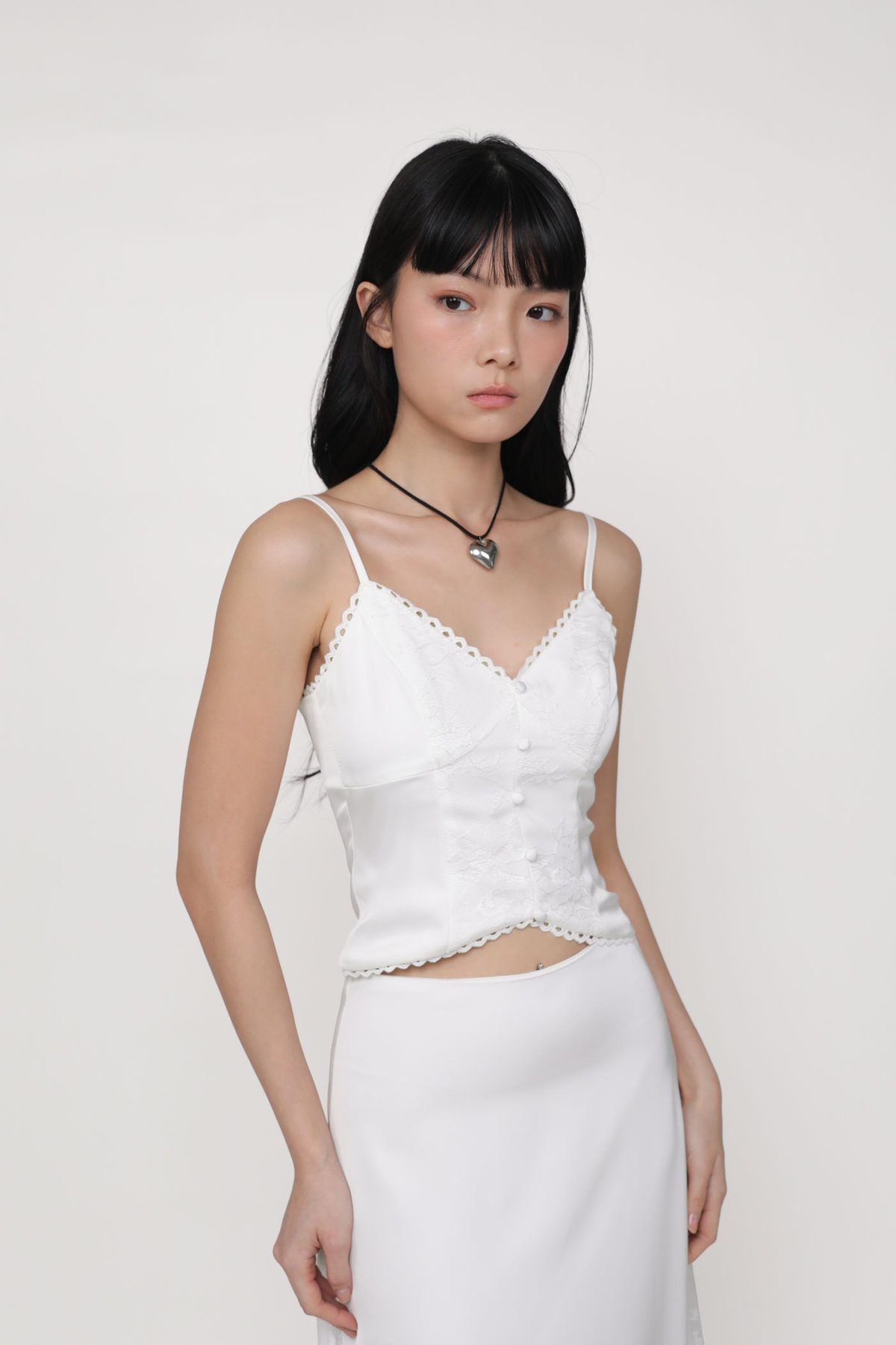 Dona Lace Bustier Top (White)