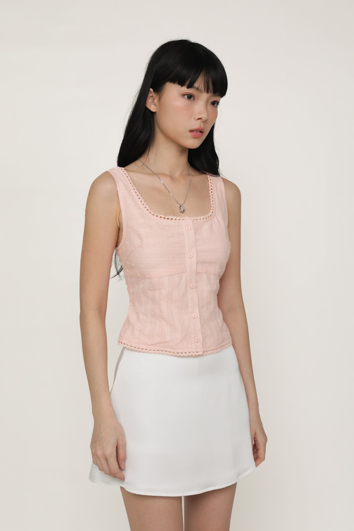 Evie Basic Flare Skorts (White)