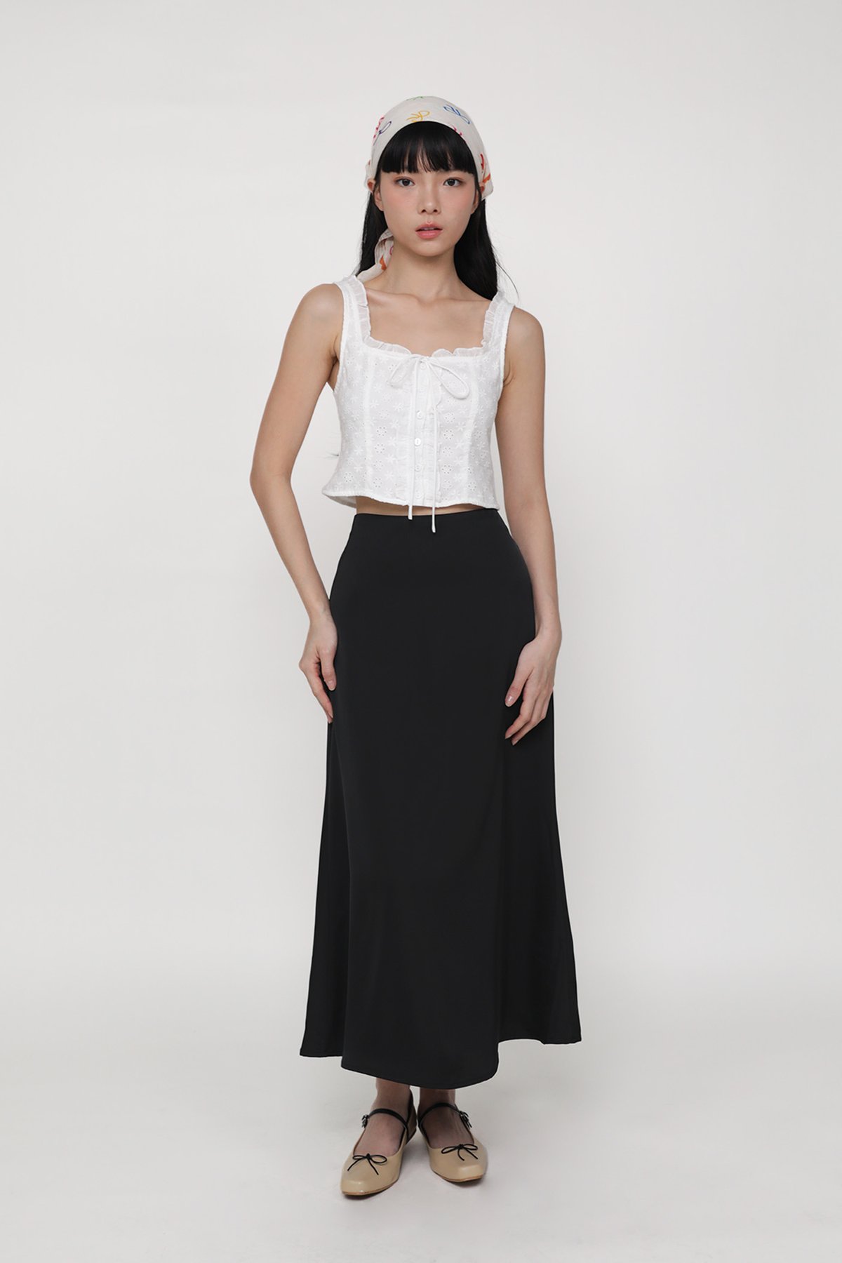 Nicolette Midi Skirt (Black)