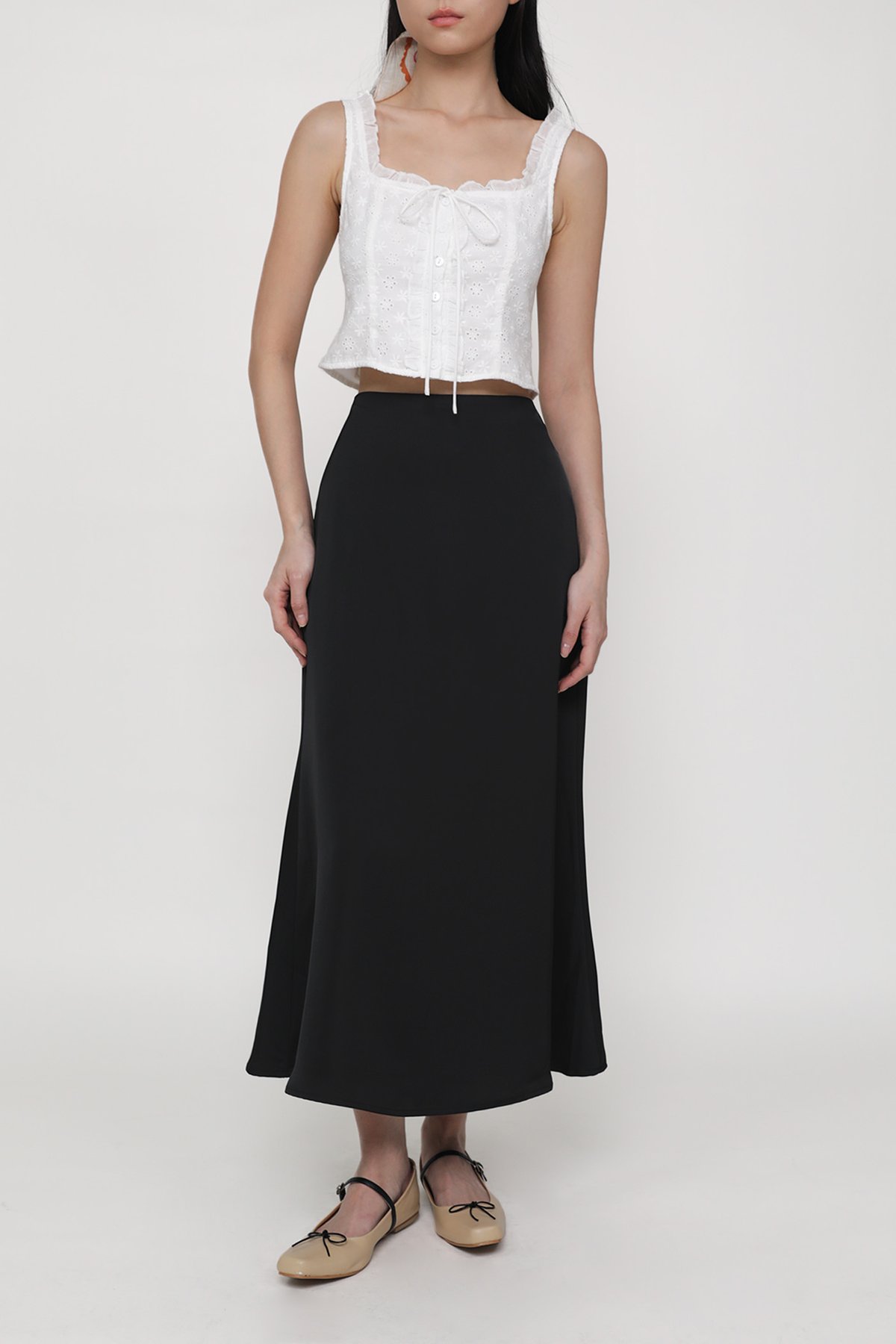 Nicolette Midi Skirt (Black)