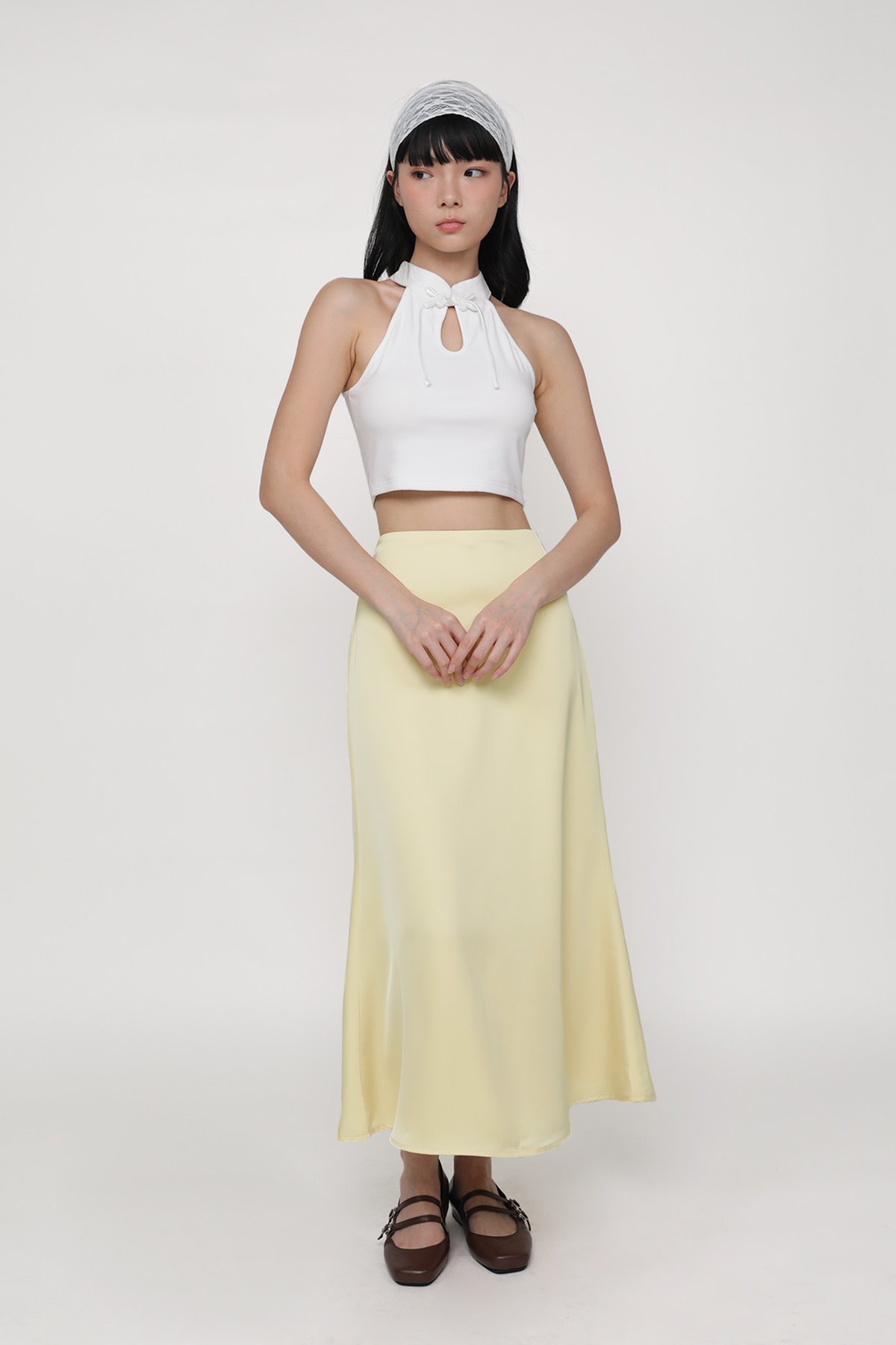 Nicolette Midi Skirt (Yellow)