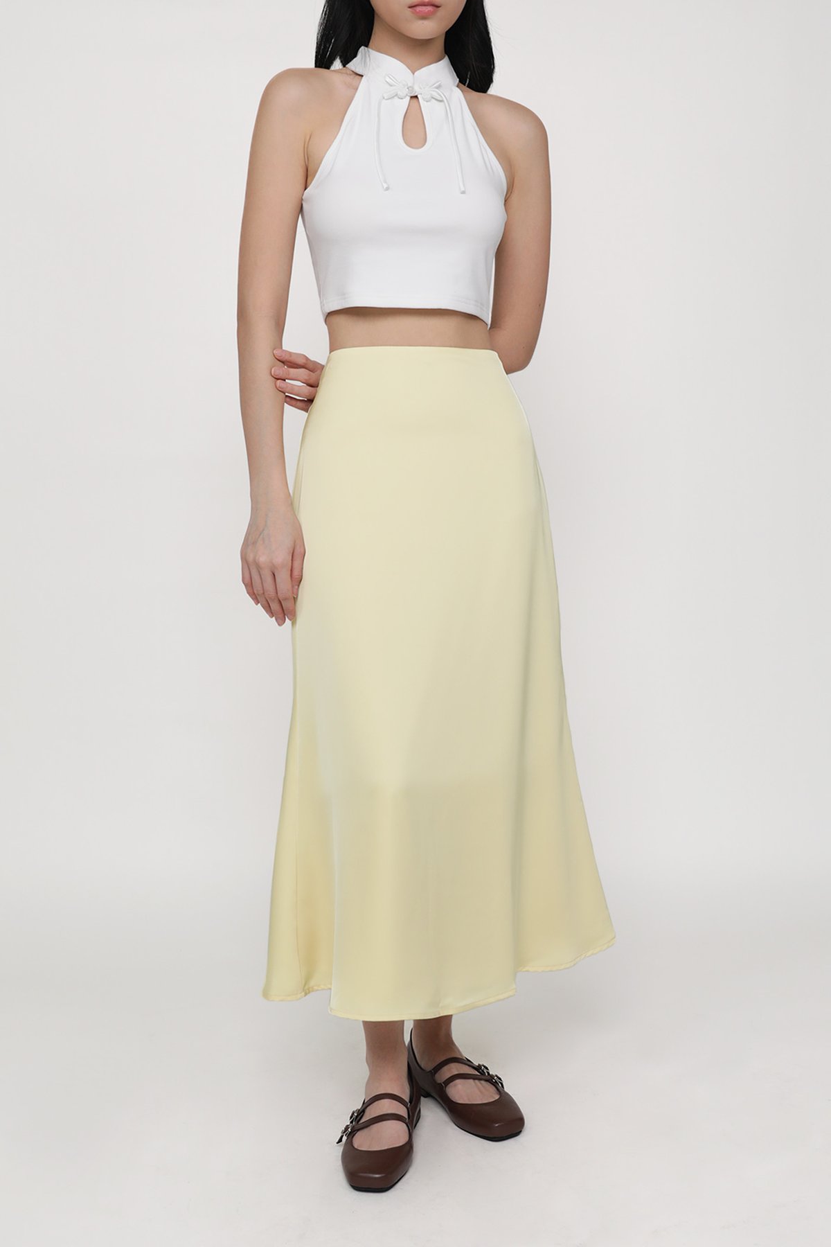 Nicolette Midi Skirt (Yellow)