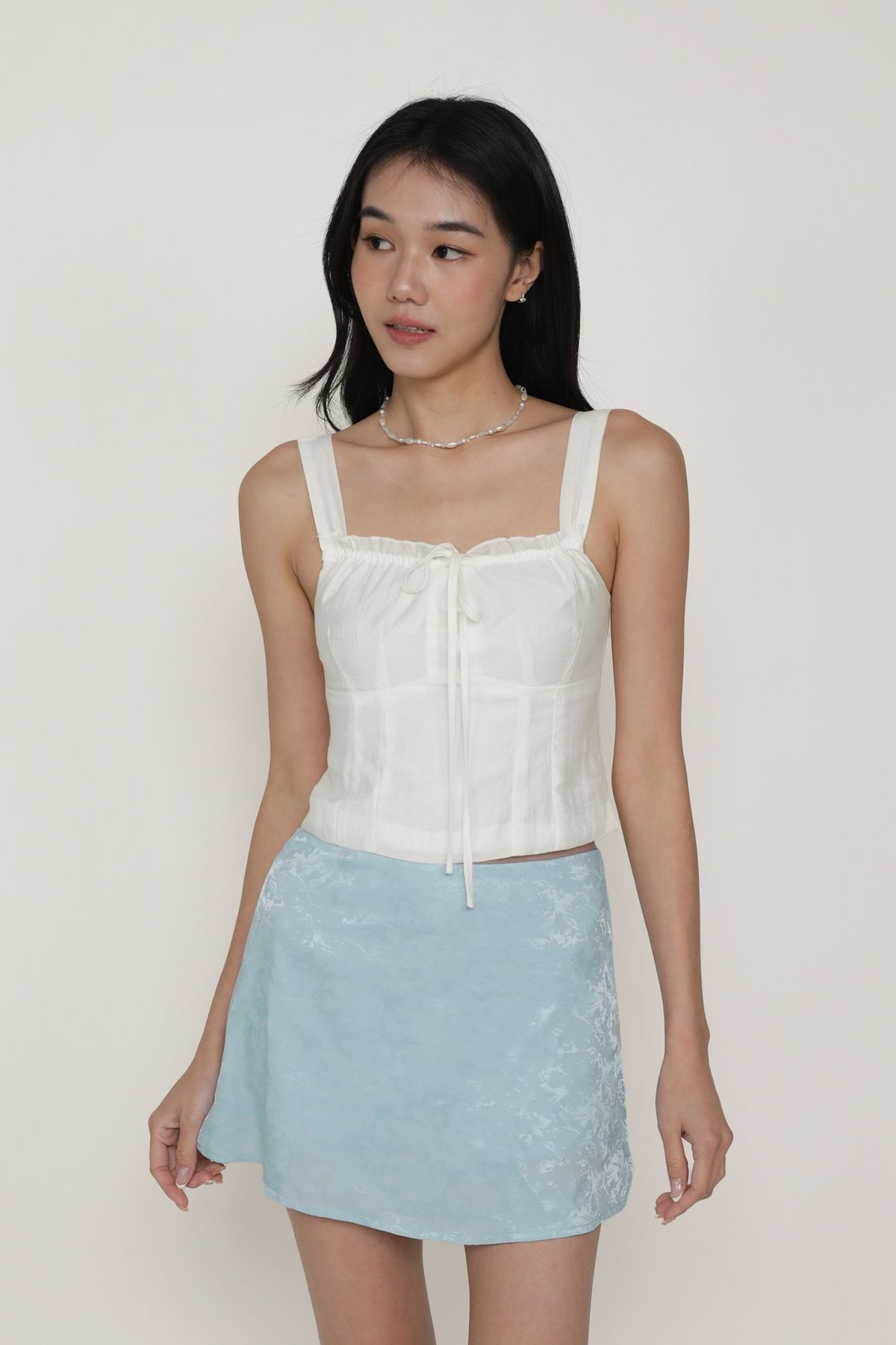 Nyra Flare Skorts (Baby Blue Jacquard)