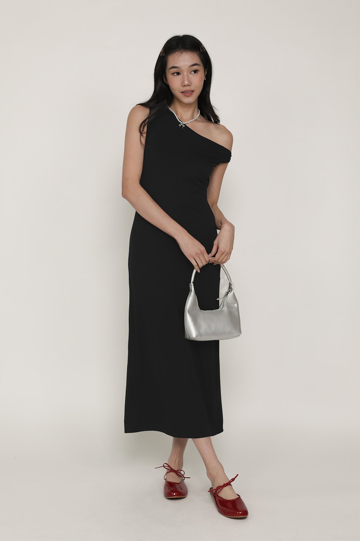 Quentin Off Shoulder Dress (Black)