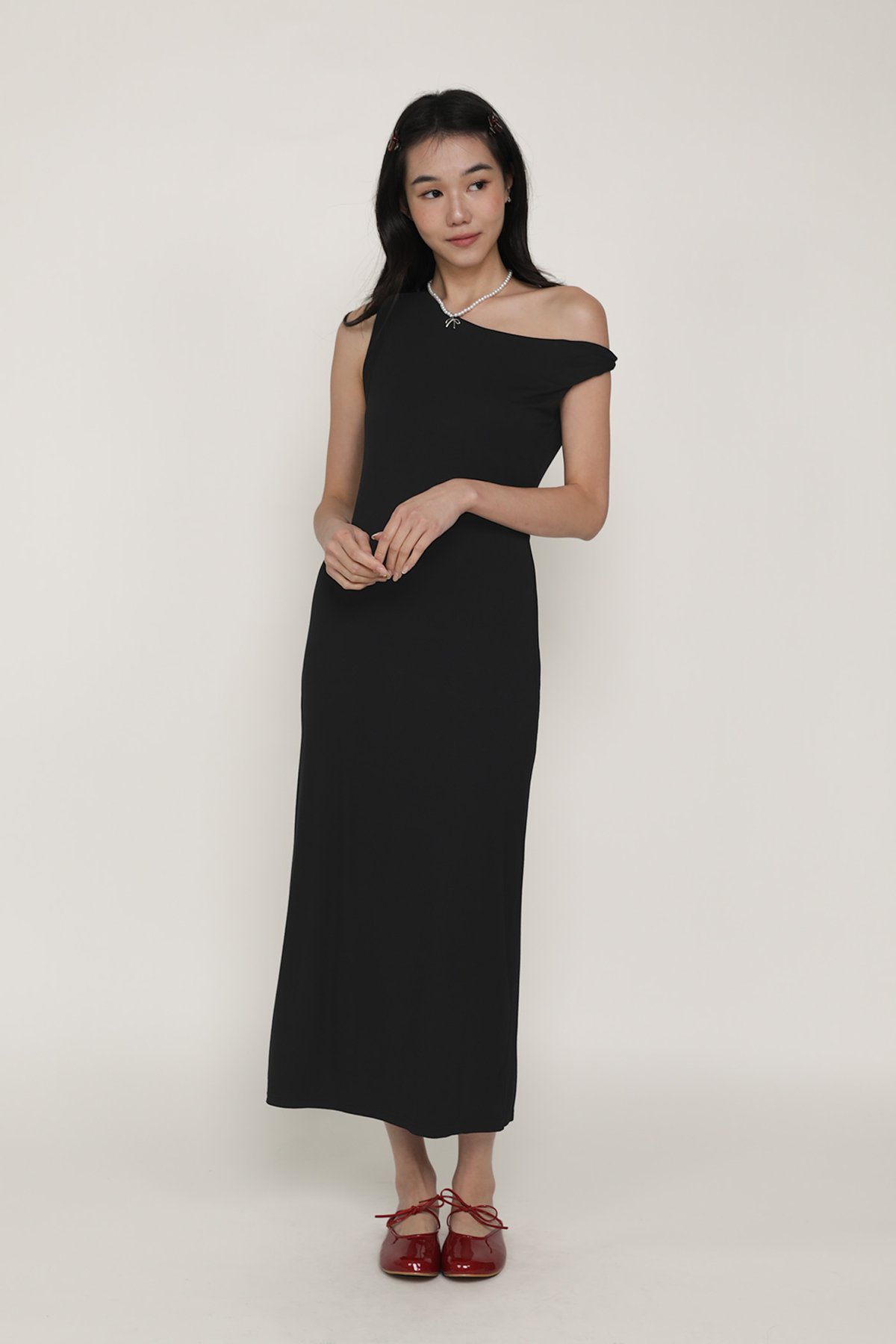 Quentin Off Shoulder Dress (Black)