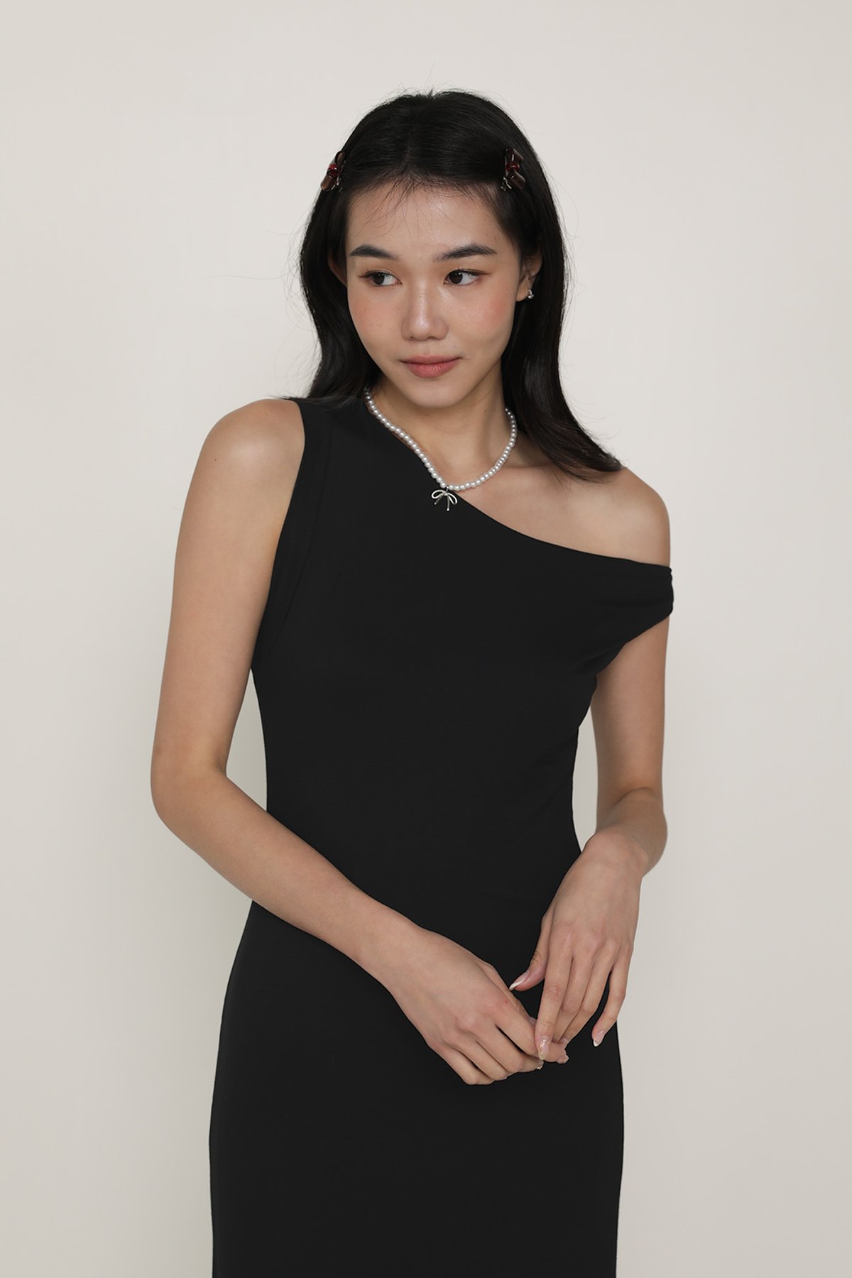 Quentin Off Shoulder Dress (Black)