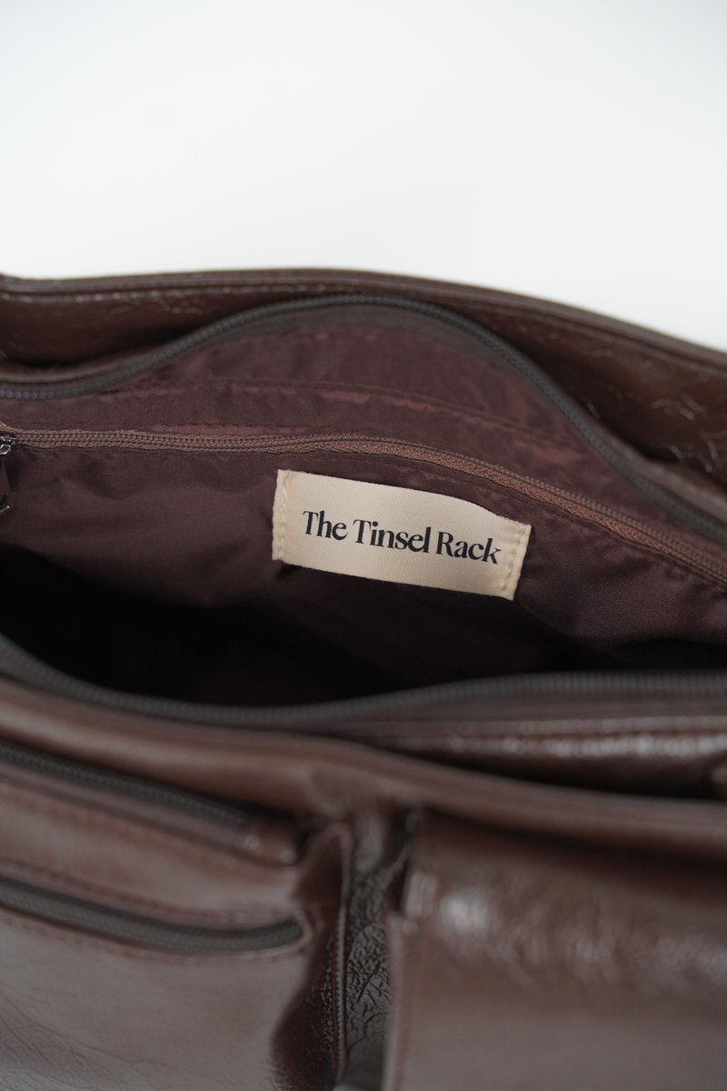 Regular Freddy Leather Cargo Shoulder Bag (Dark Espresso