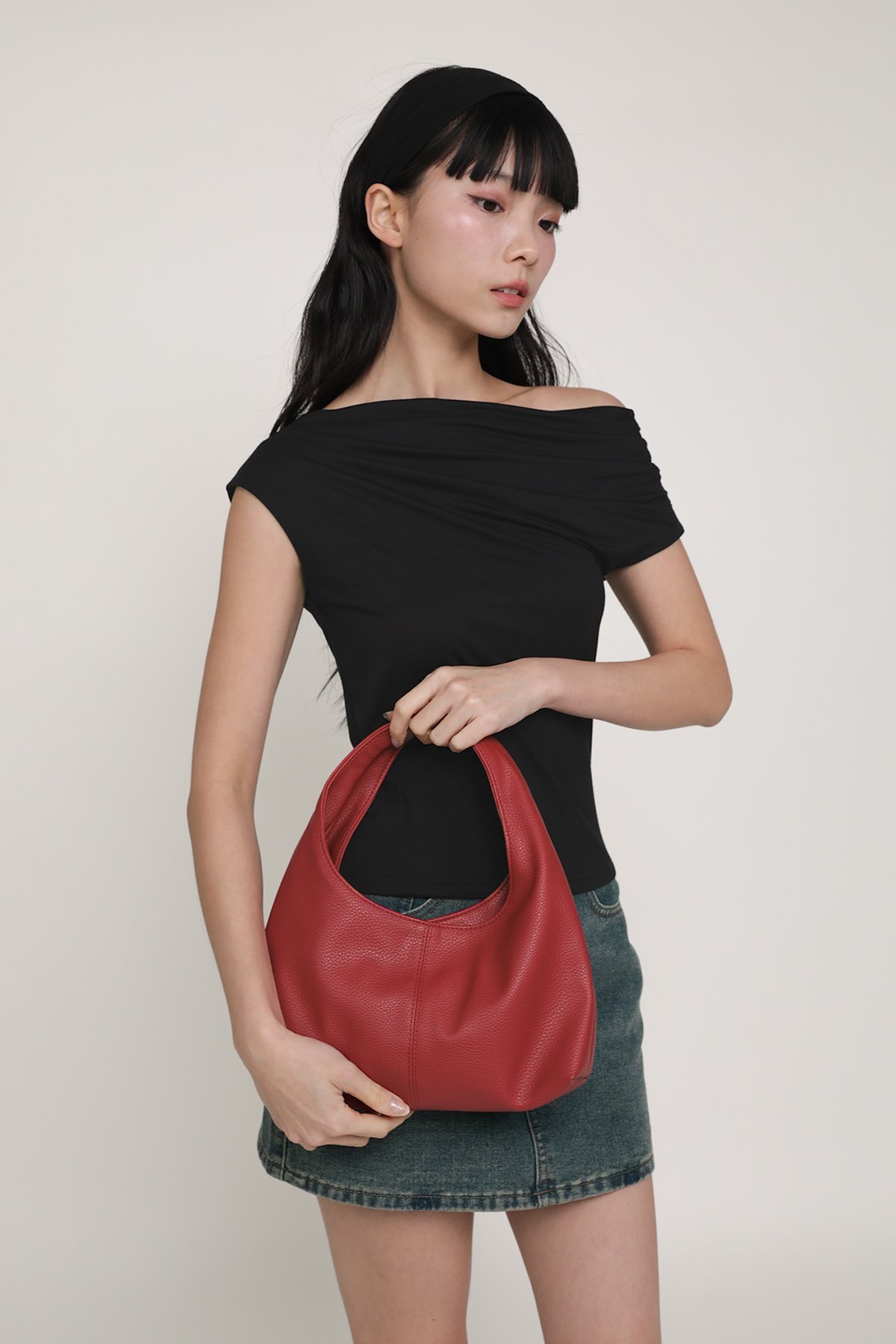 Bella Mini Hobo Bag (Cherry)