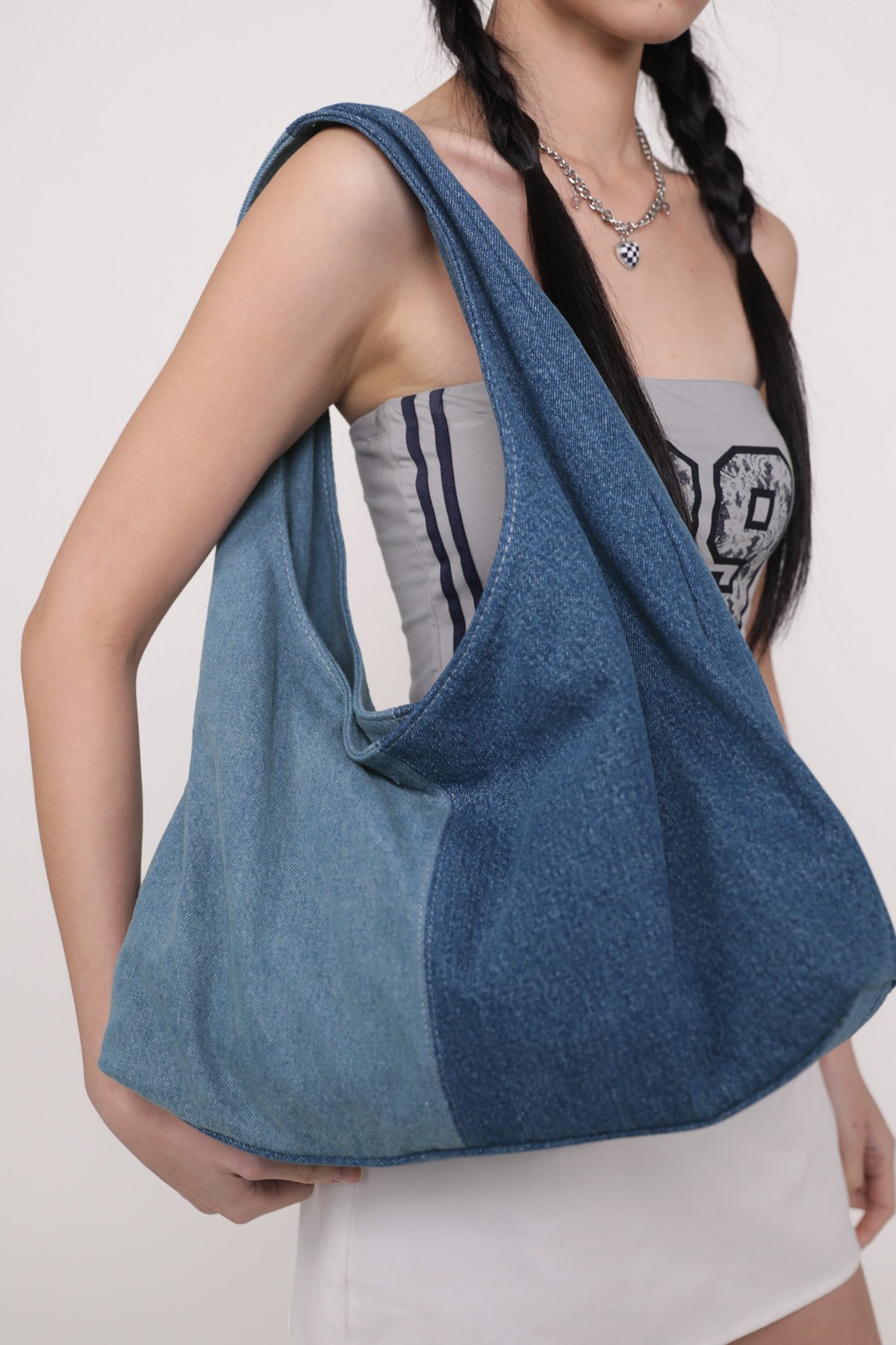 Bella Large Hobo Bag (Denim)