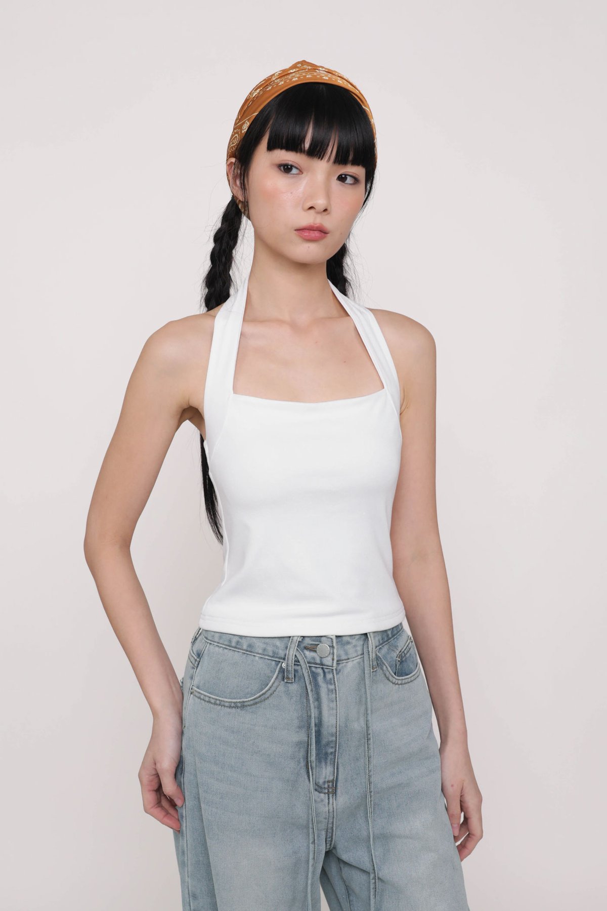 Dionne Halter Padded Top (White)