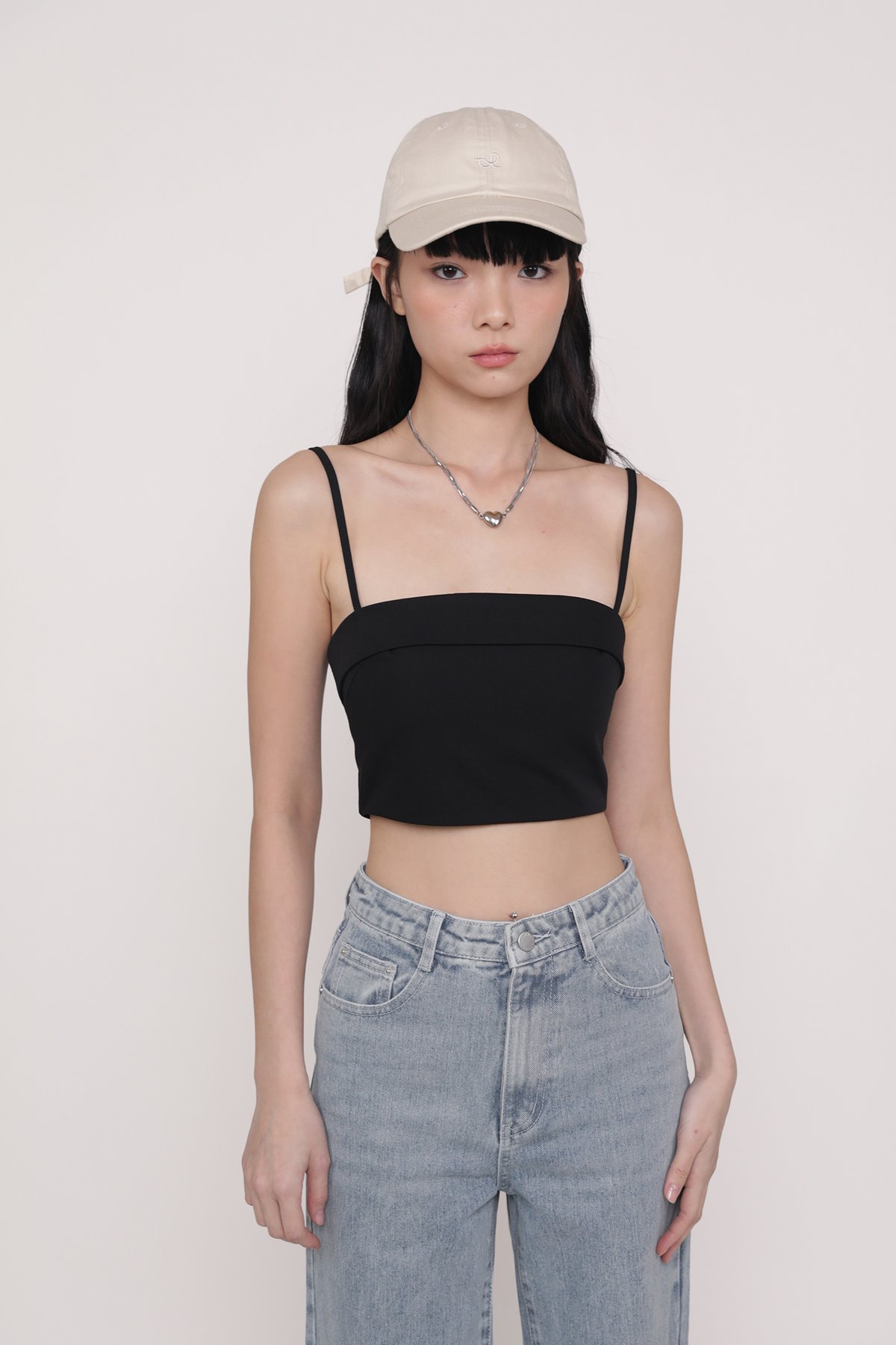 Gemina Crop Padded Top (Black)