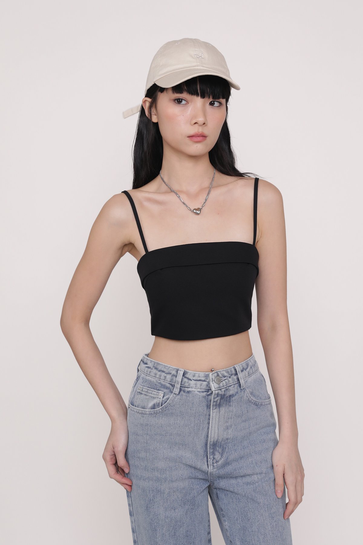 Gemina Crop Padded Top (Black)