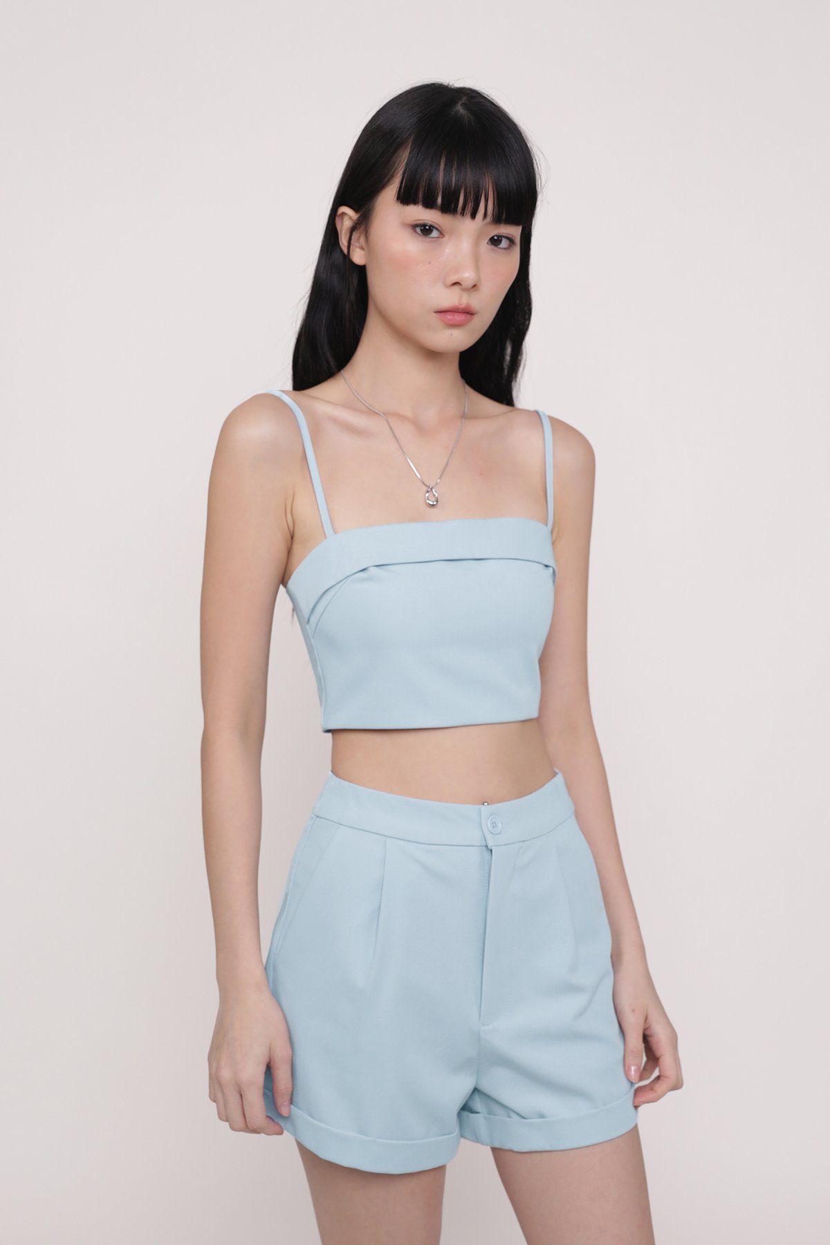 Gemina Crop Padded Top (Ice)