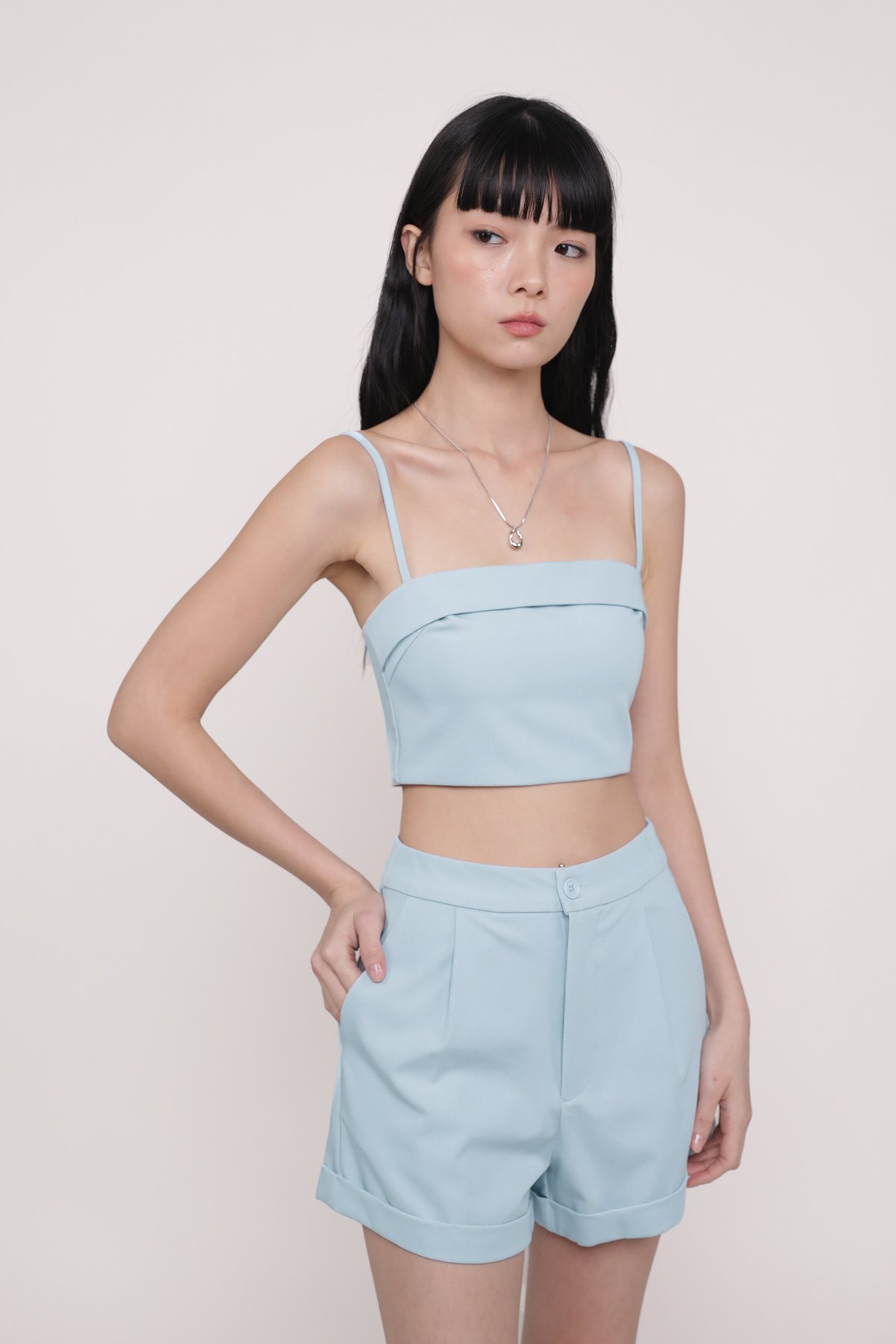 Gemina Crop Padded Top (Ice)
