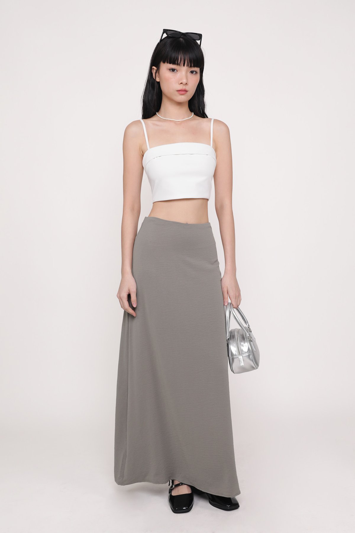 Gemina Crop Padded Top (White)