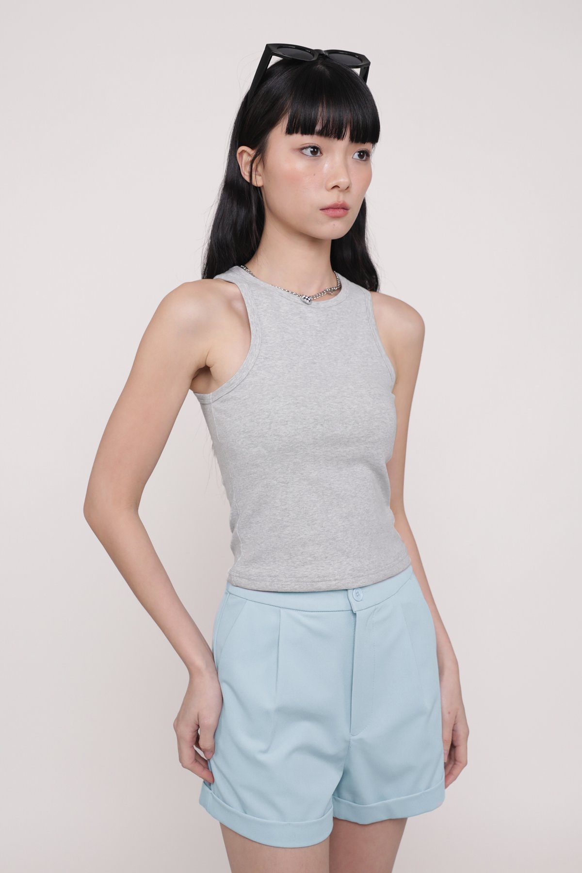 Bryson Pleated Shorts (Ice)